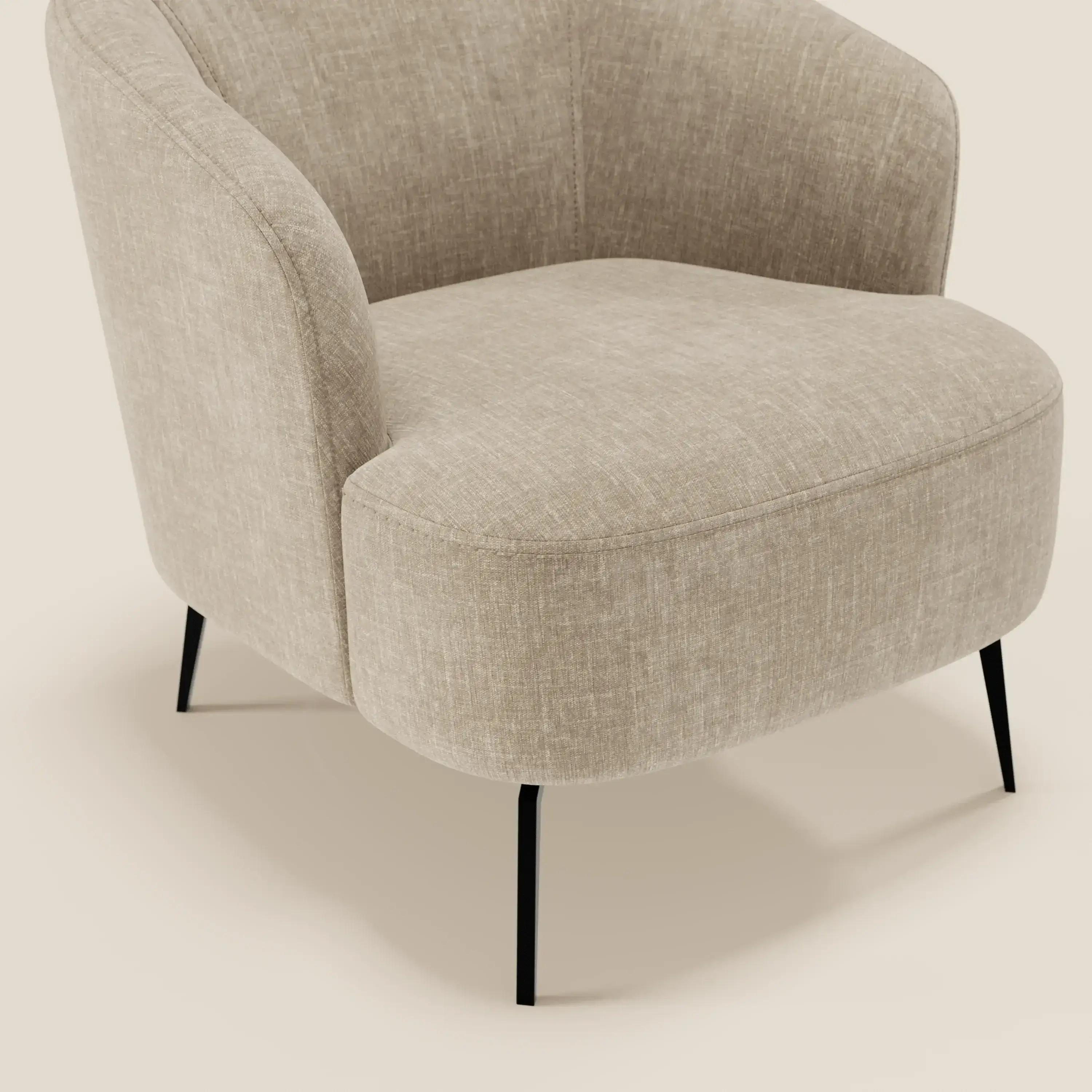 Renoa Fauteuil d'élégance moderne en tissu lavable T24 beige - Image 5