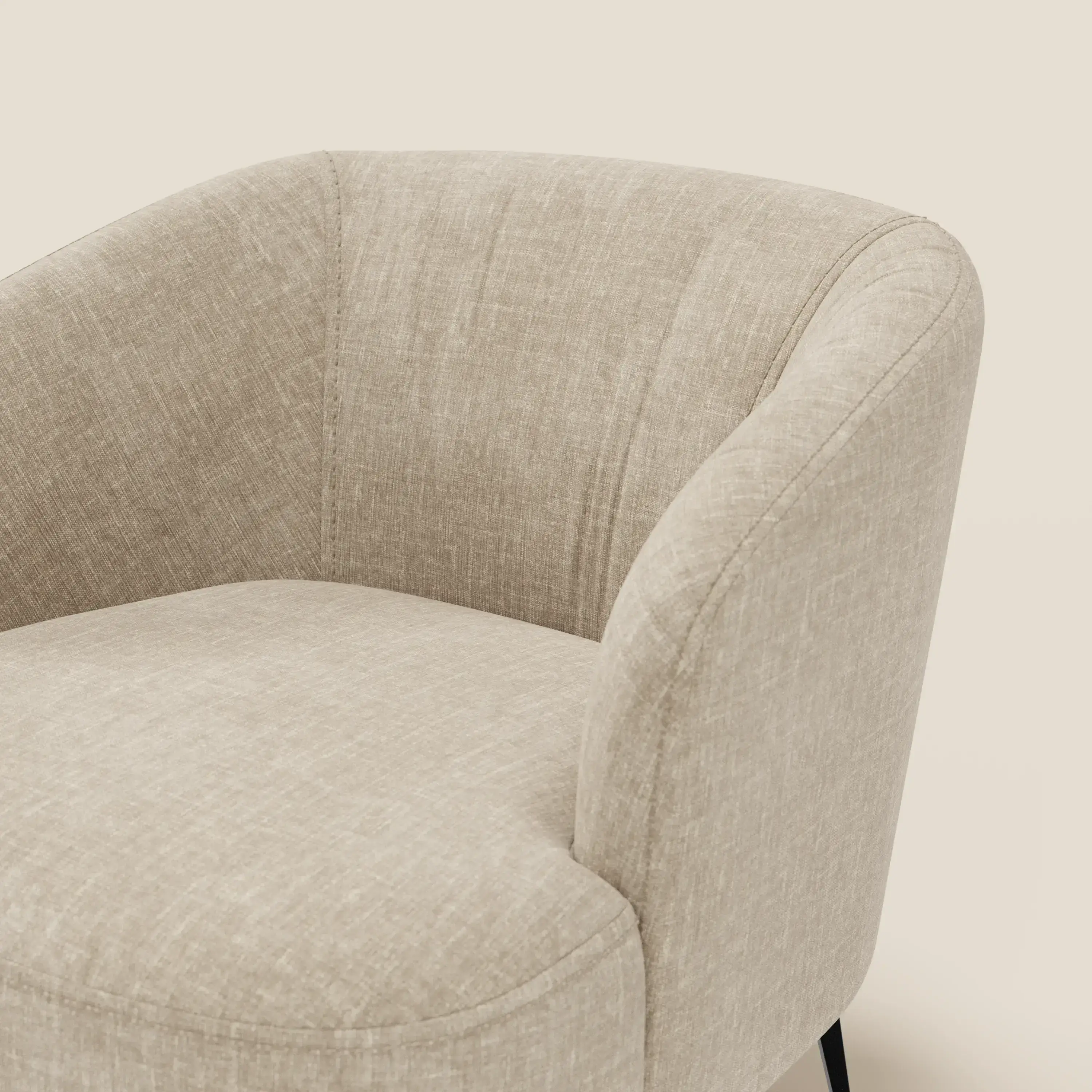 Renoa Fauteuil d'élégance moderne en tissu lavable T24 beige - Image 6