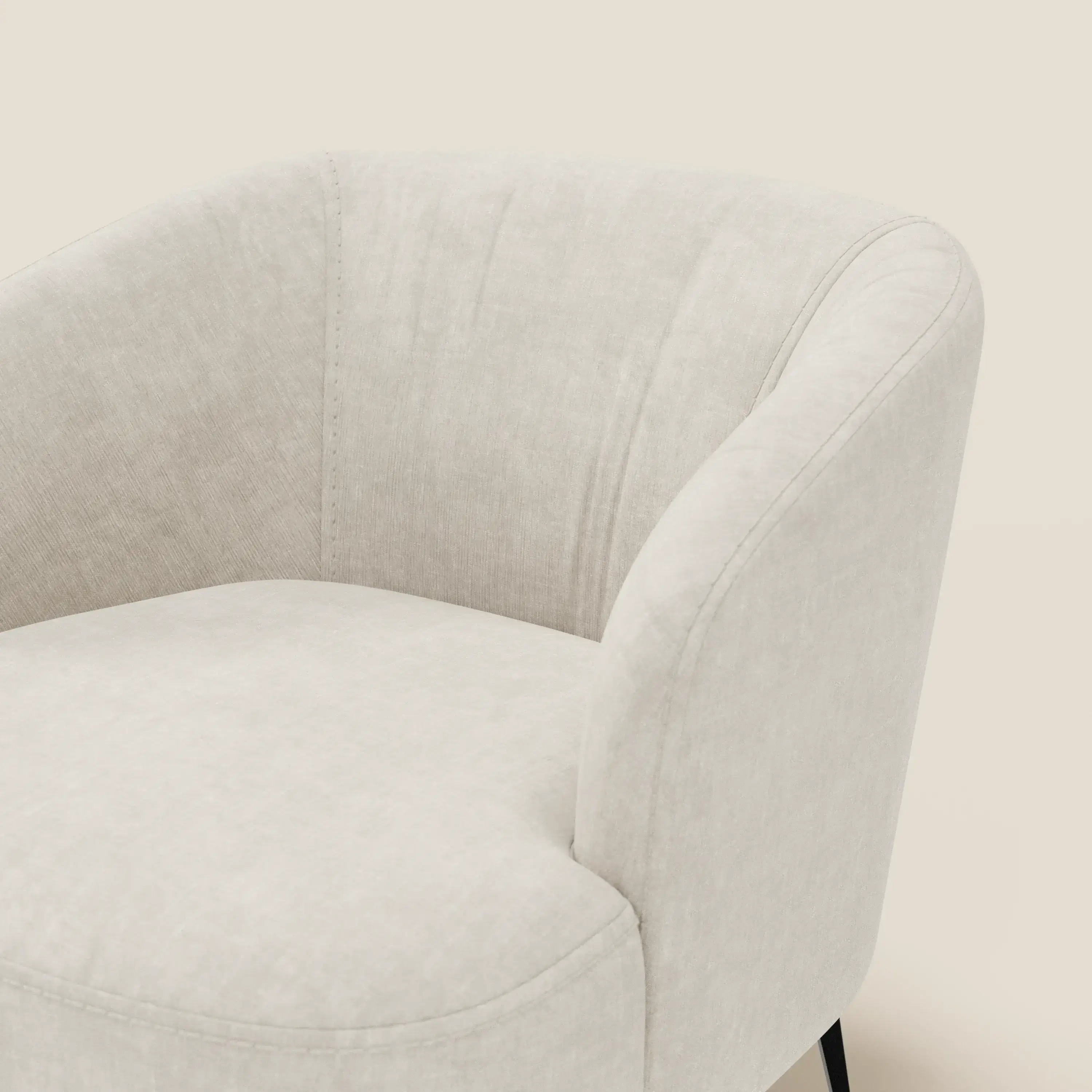 Renoa Fauteuil d'élégance moderne en tissu lavable T24 blanc - Image 6