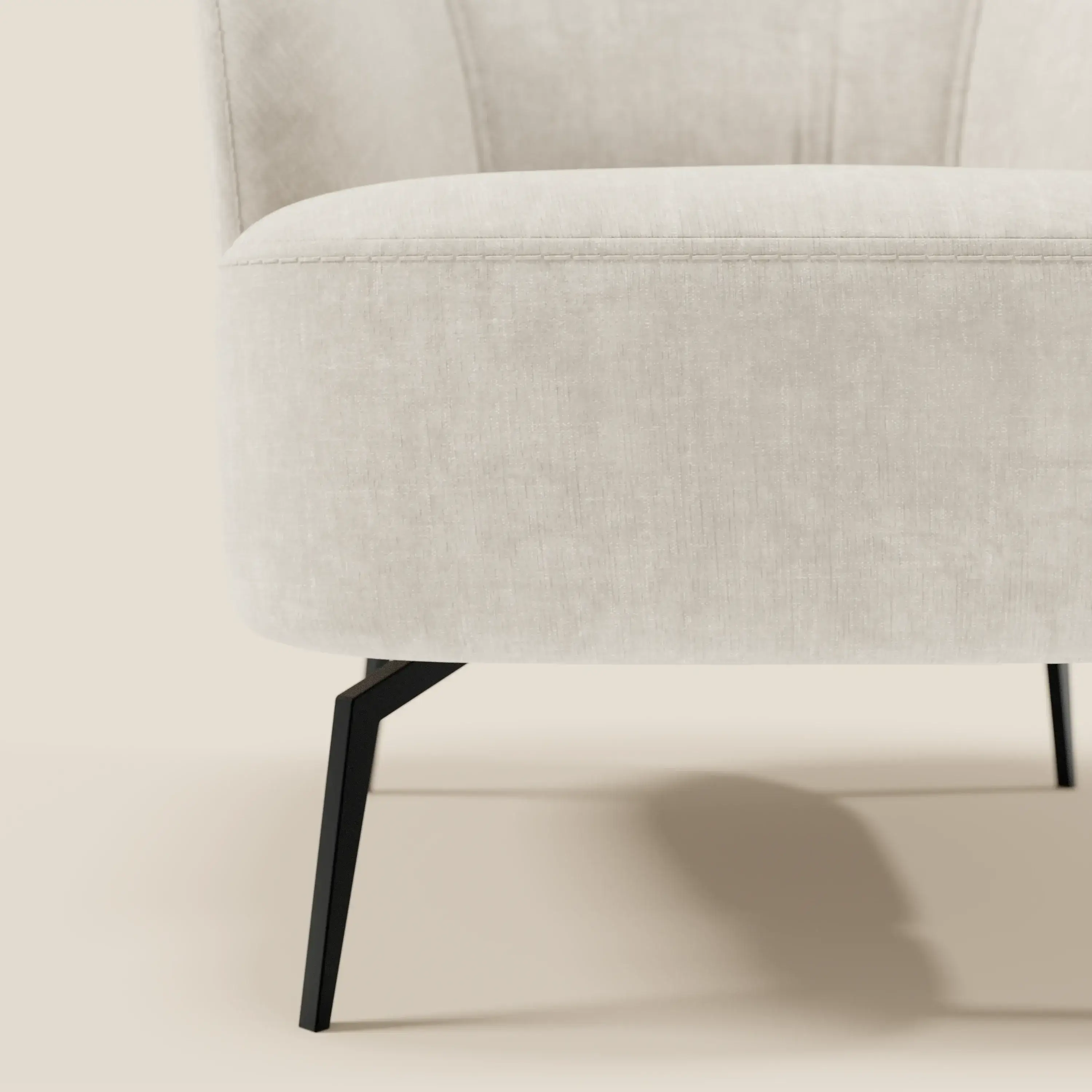 Renoa Fauteuil d'élégance moderne en tissu lavable T24 blanc - Image 7