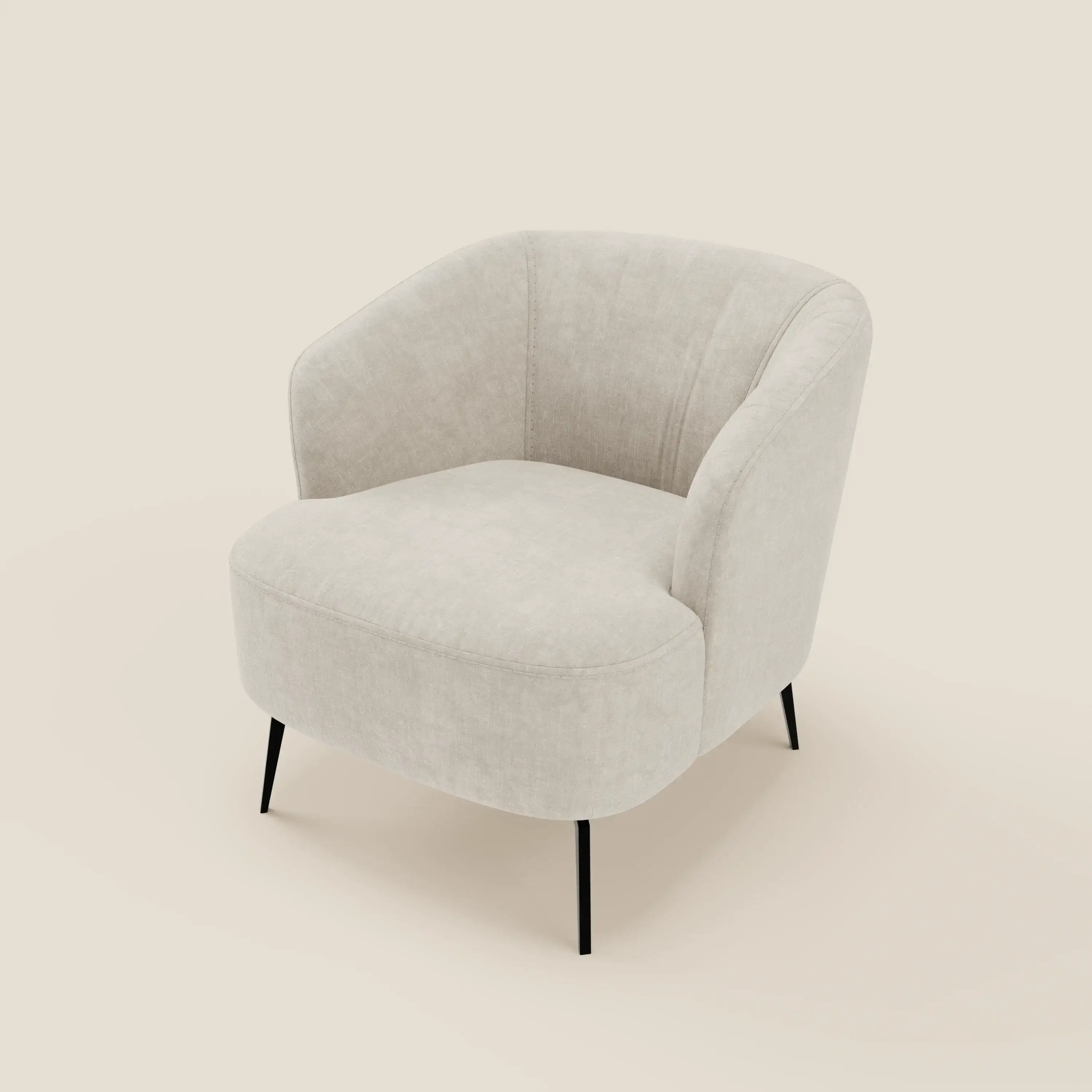 Renoa Fauteuil d'élégance moderne en tissu lavable T24 blanc - Image 8