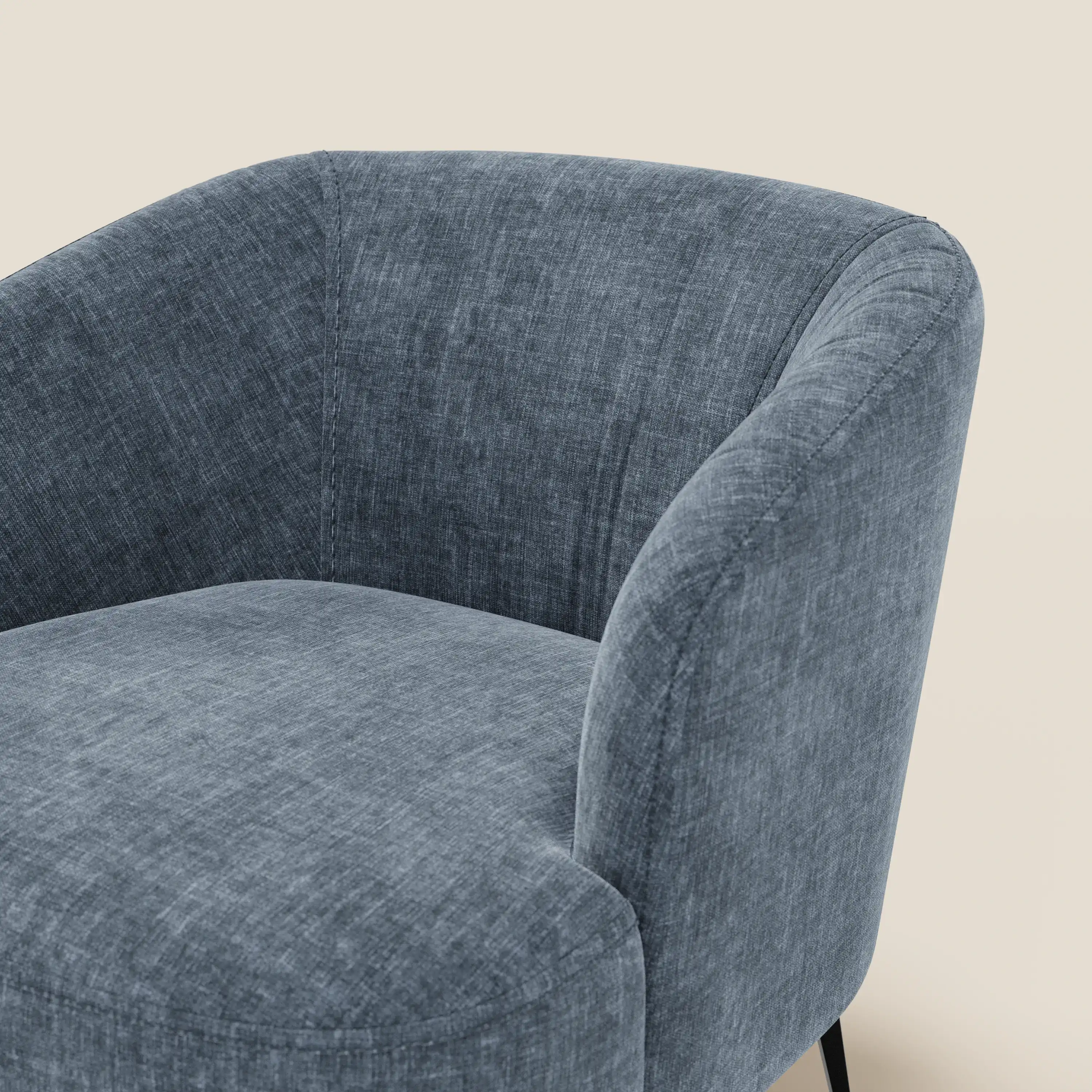 Renoa Fauteuil d'élégance moderne en tissu lavable T24 bleu ardoise - Image 6