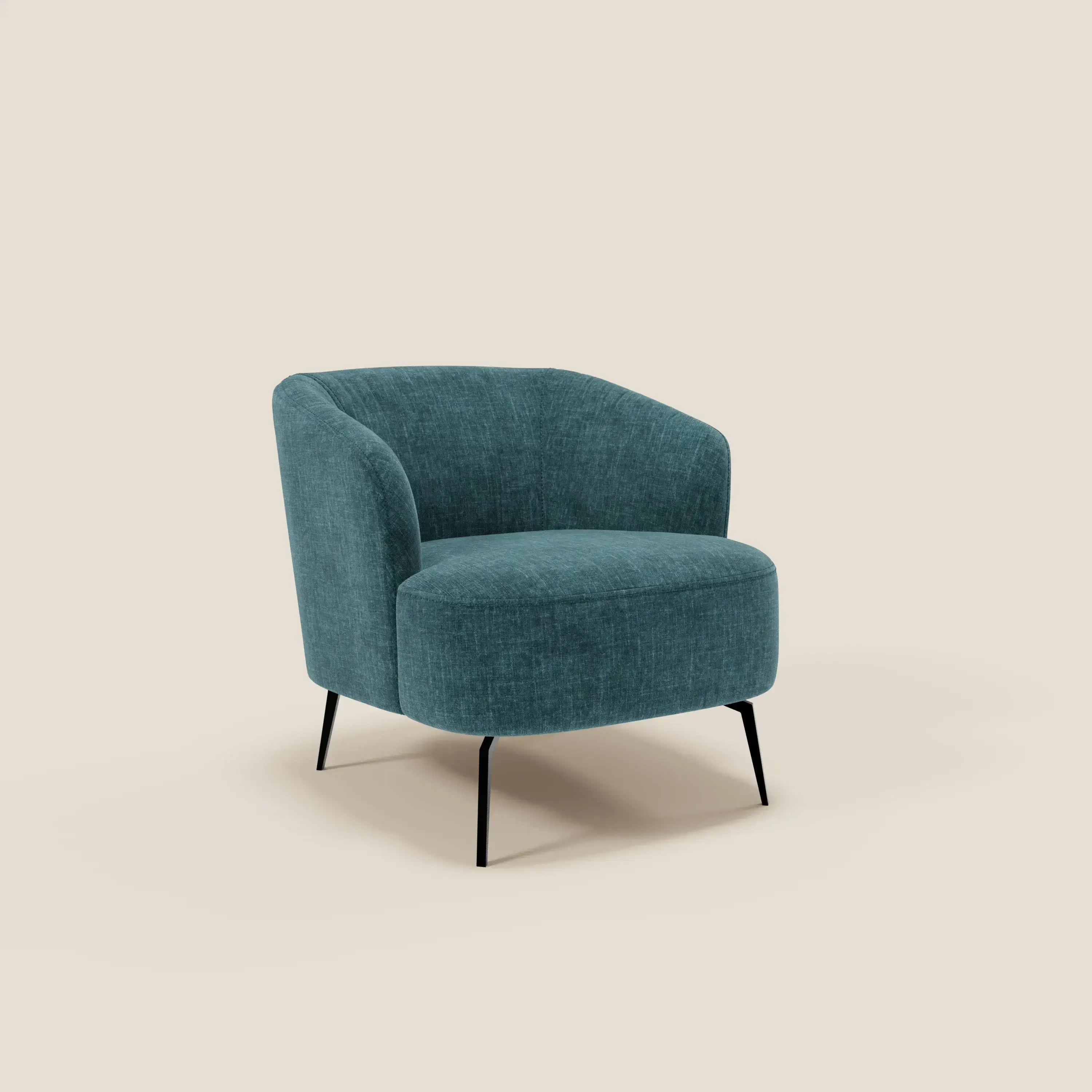Renoa Fauteuil d'élégance moderne en tissu lavable T24 bleu canard - Image 2