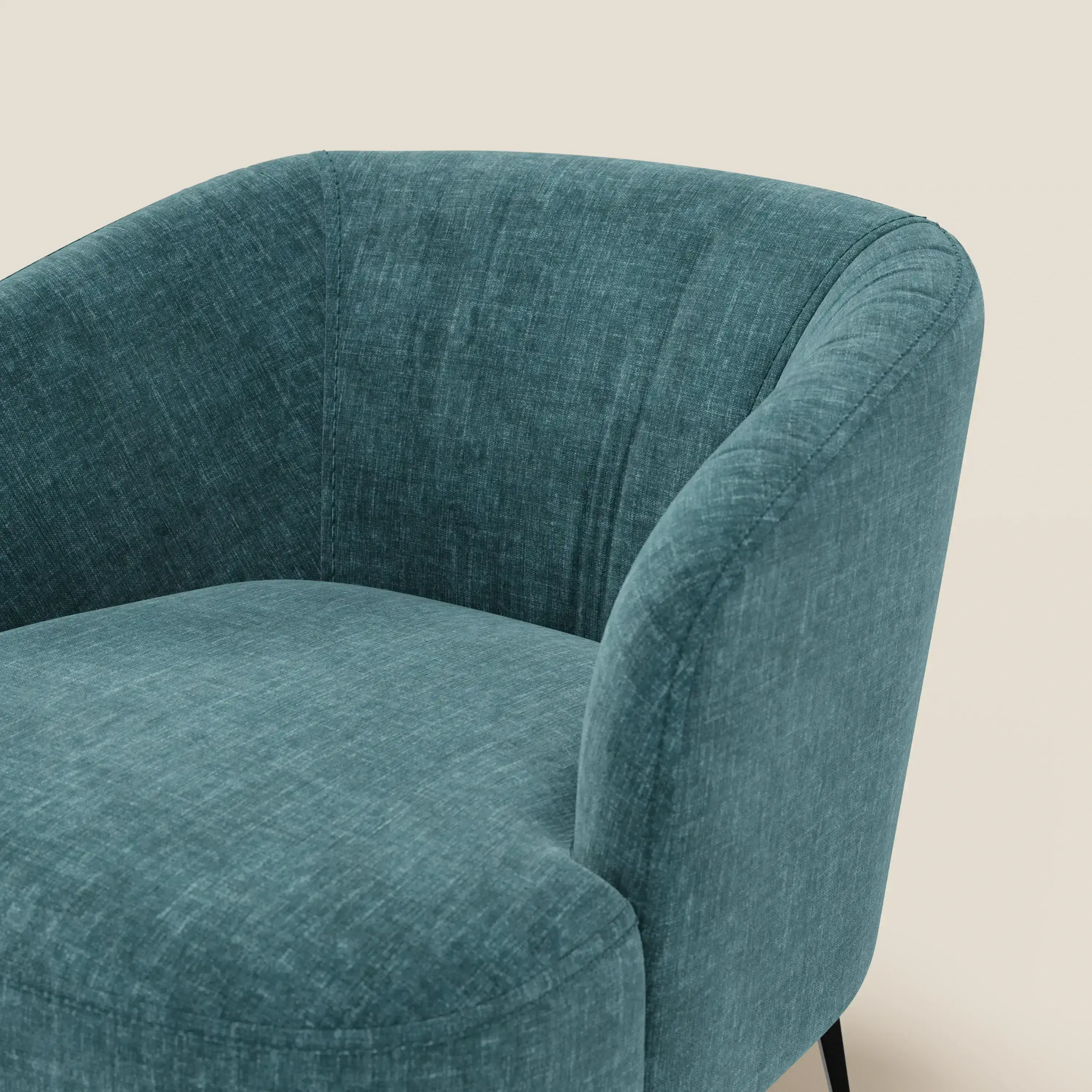 Renoa Fauteuil d'élégance moderne en tissu lavable T24 bleu canard - Image 6