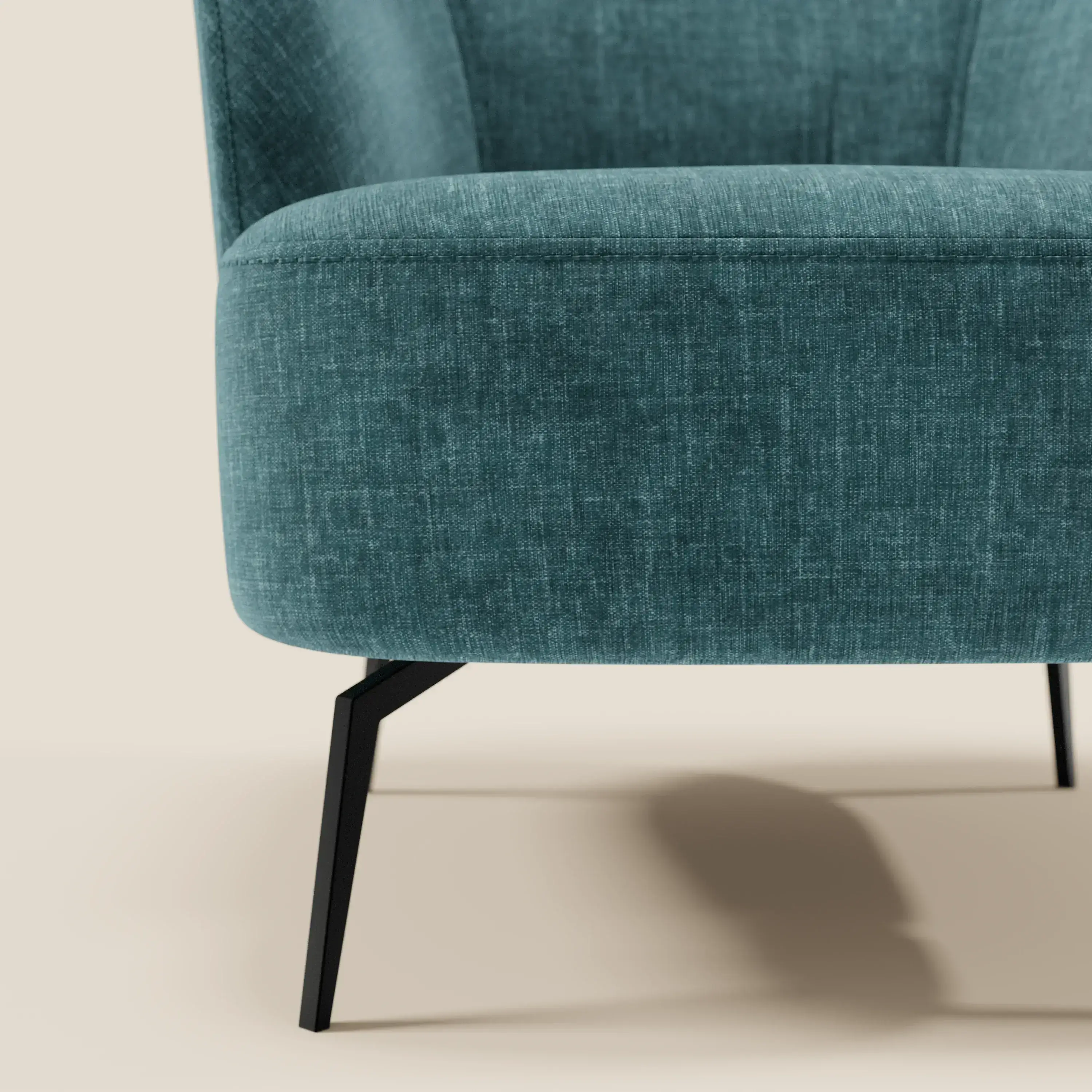 Renoa Fauteuil d'élégance moderne en tissu lavable T24 bleu canard - Image 7