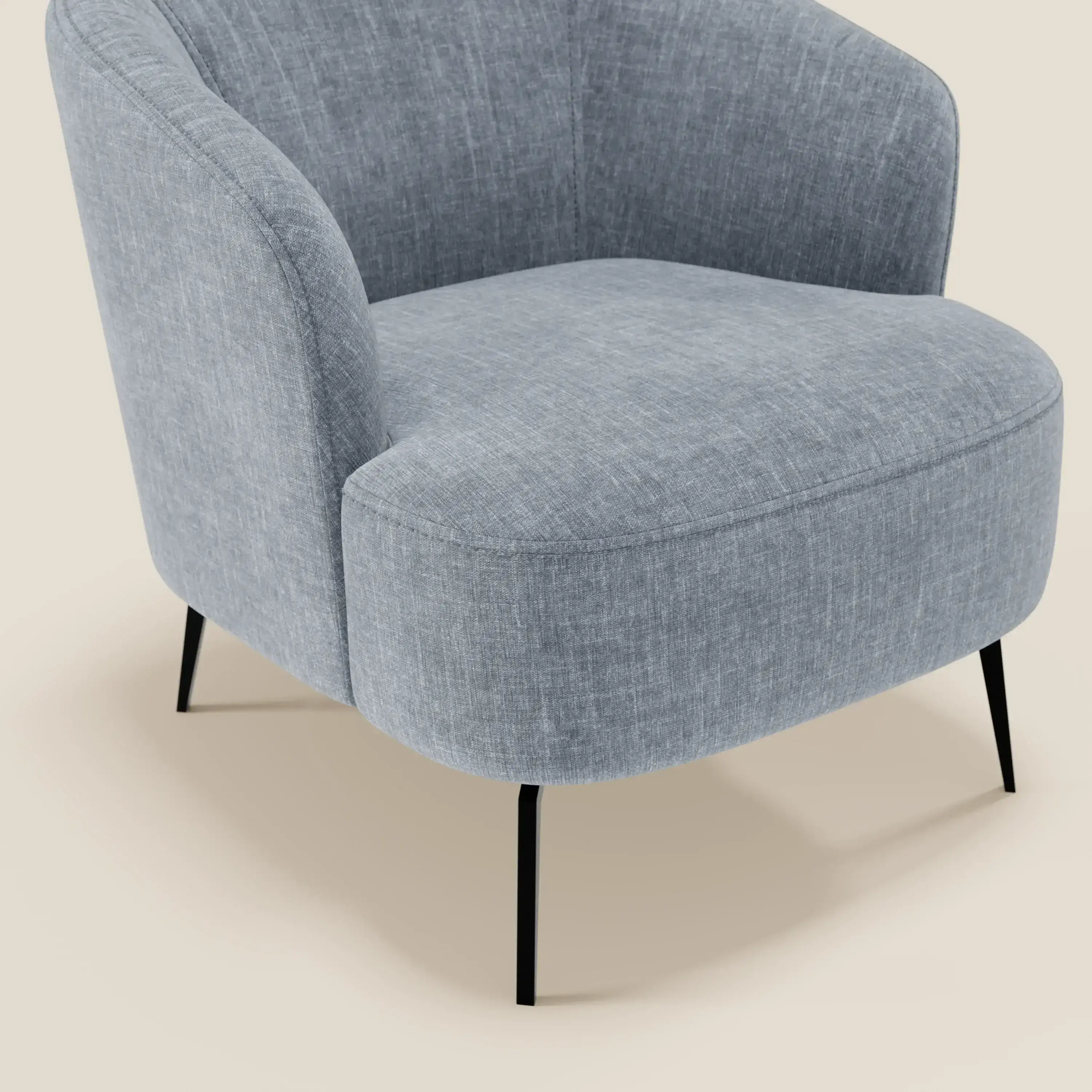 Renoa Fauteuil d'élégance moderne en tissu lavable T24 bleu pastel - Image 5