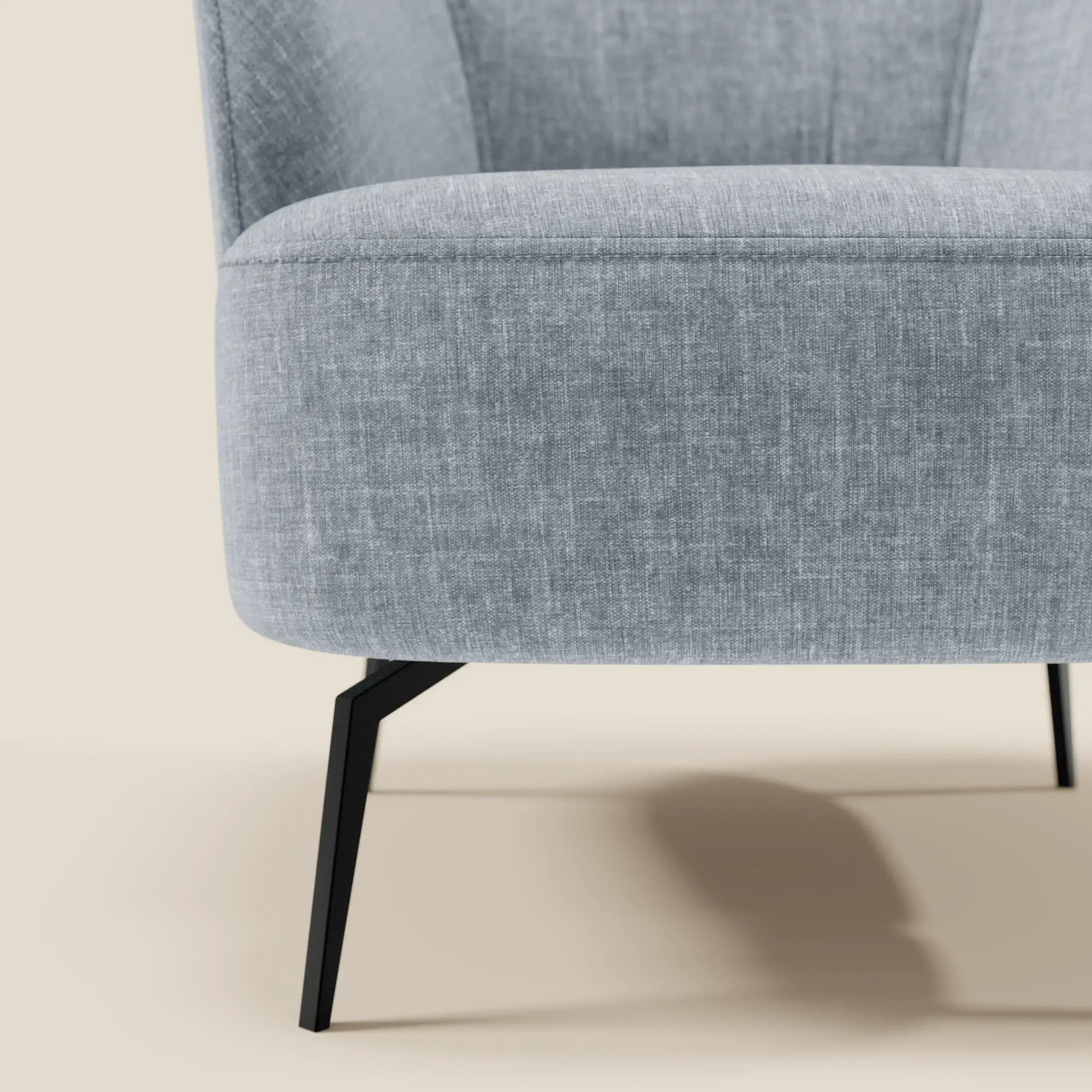 Renoa Fauteuil d'élégance moderne en tissu lavable T24 bleu pastel - Image 7
