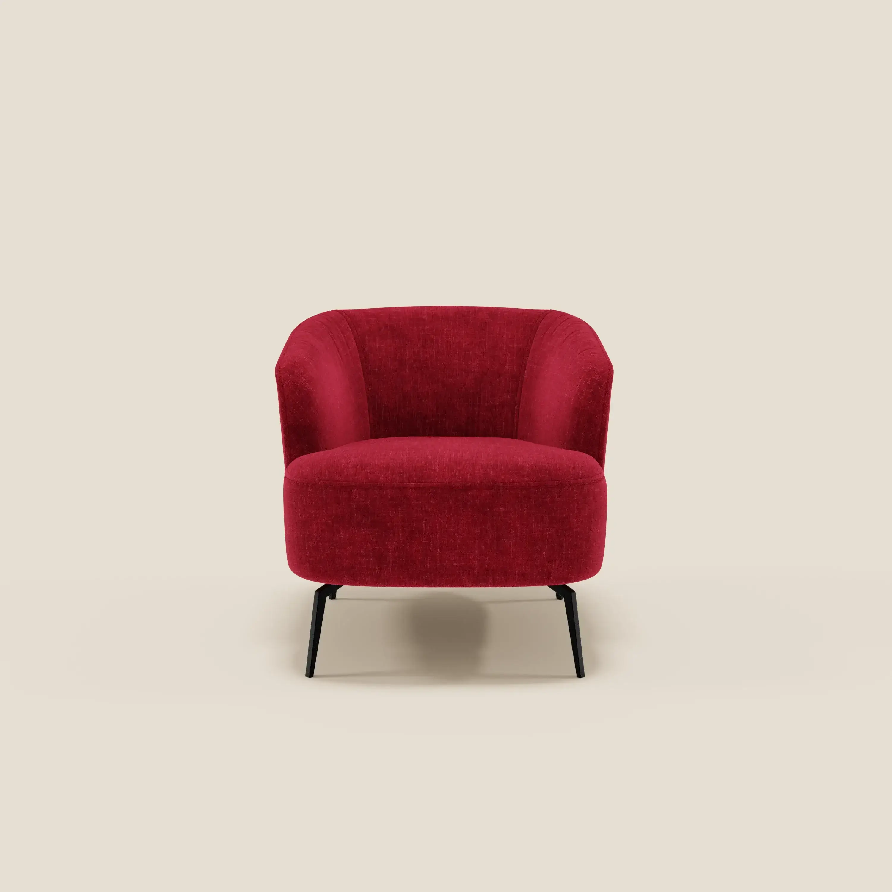 Renoa Fauteuil d'élégance moderne en tissu lavable T24 bordeaux