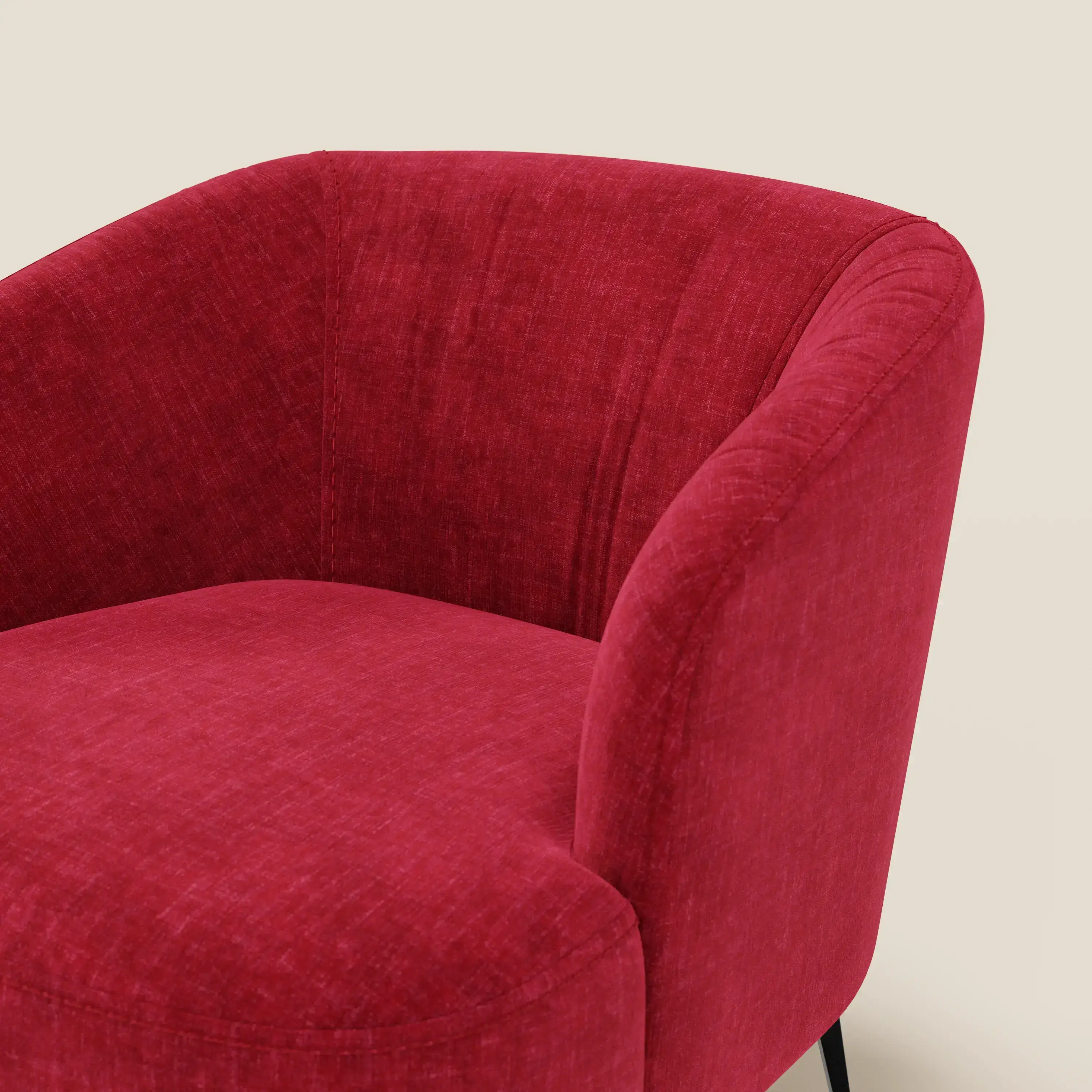 Renoa Fauteuil d'élégance moderne en tissu lavable T24 bordeaux - Image 6