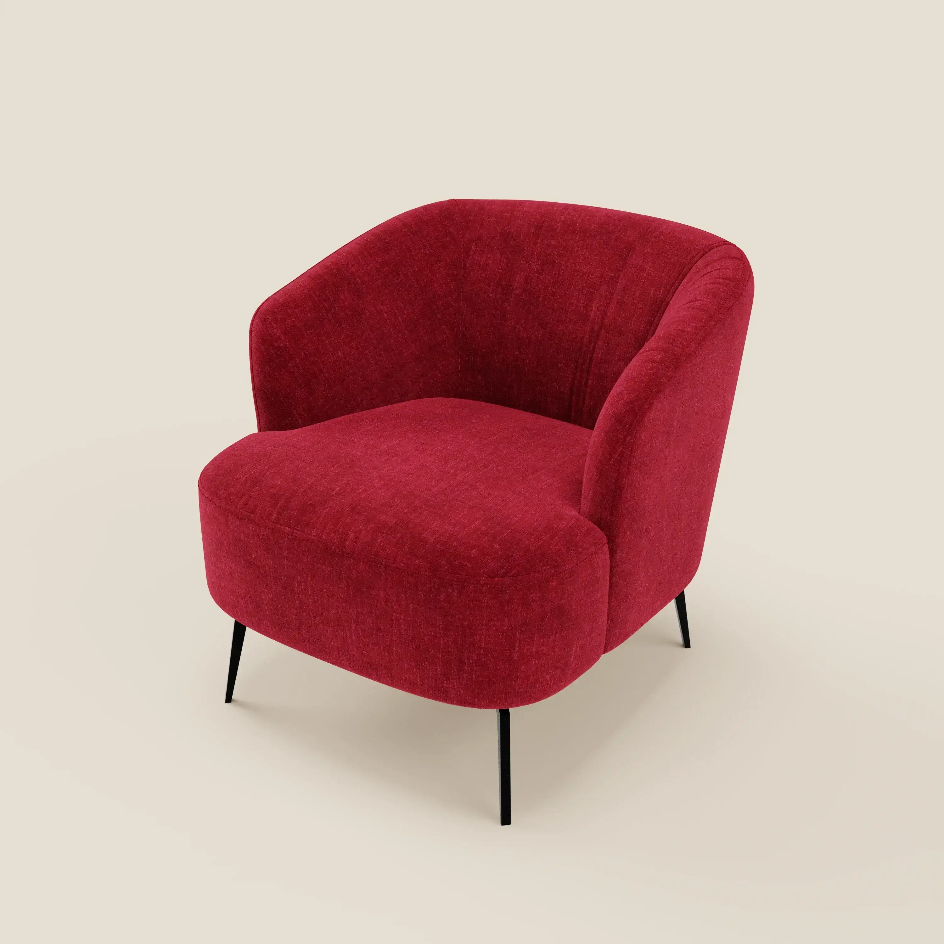 Renoa Fauteuil d'élégance moderne en tissu lavable T24 bordeaux - Image 8