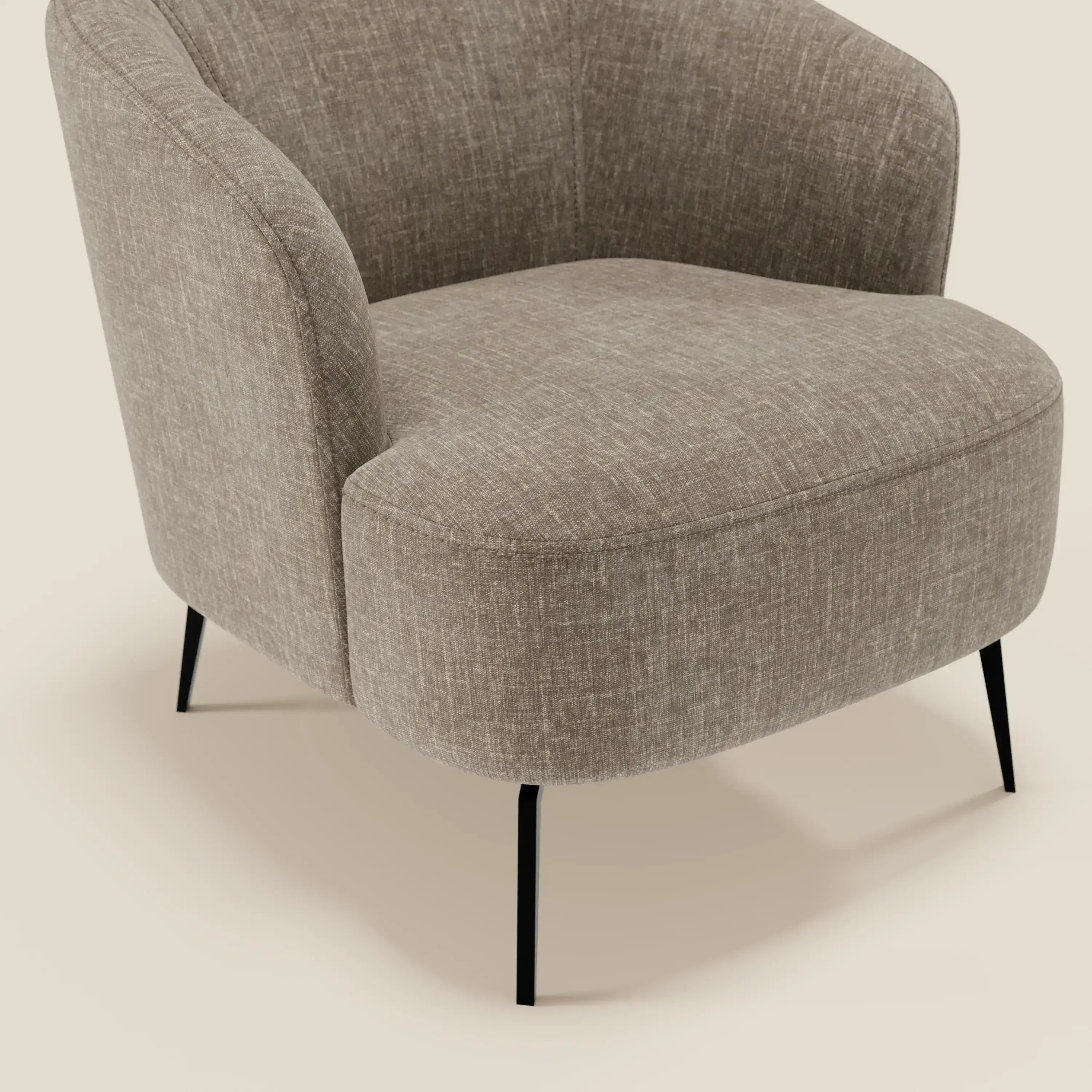 Renoa Fauteuil d'élégance moderne en tissu lavable T24 brun taupe - Image 5