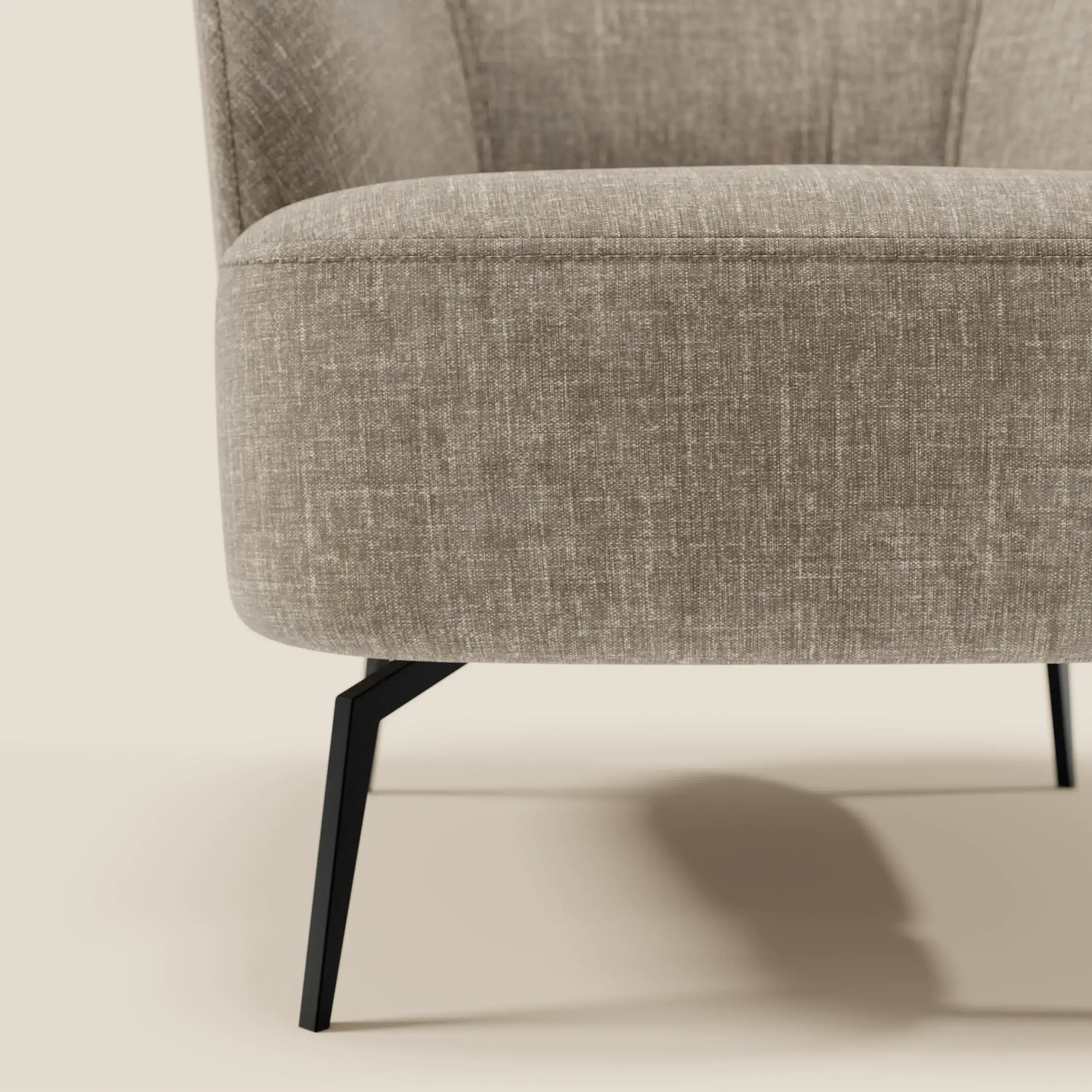 Renoa Fauteuil d'élégance moderne en tissu lavable T24 brun taupe - Image 7