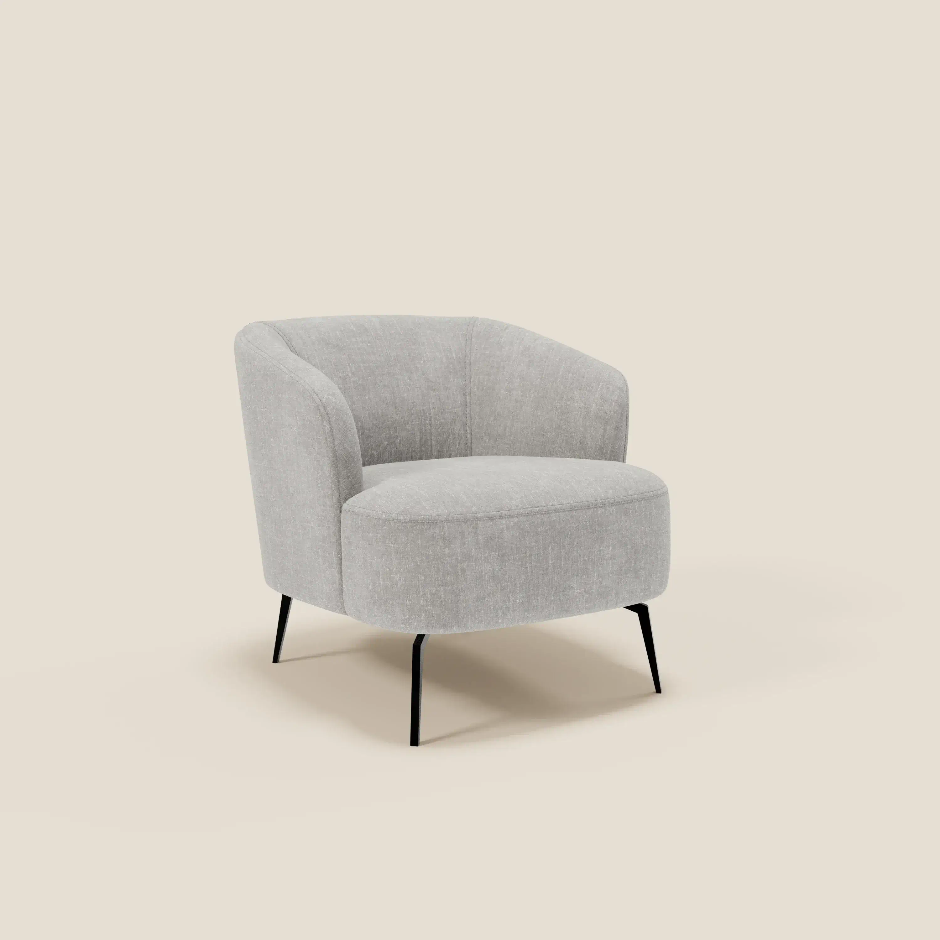 Renoa Fauteuil d'élégance moderne en tissu lavable T24 gris - Image 2