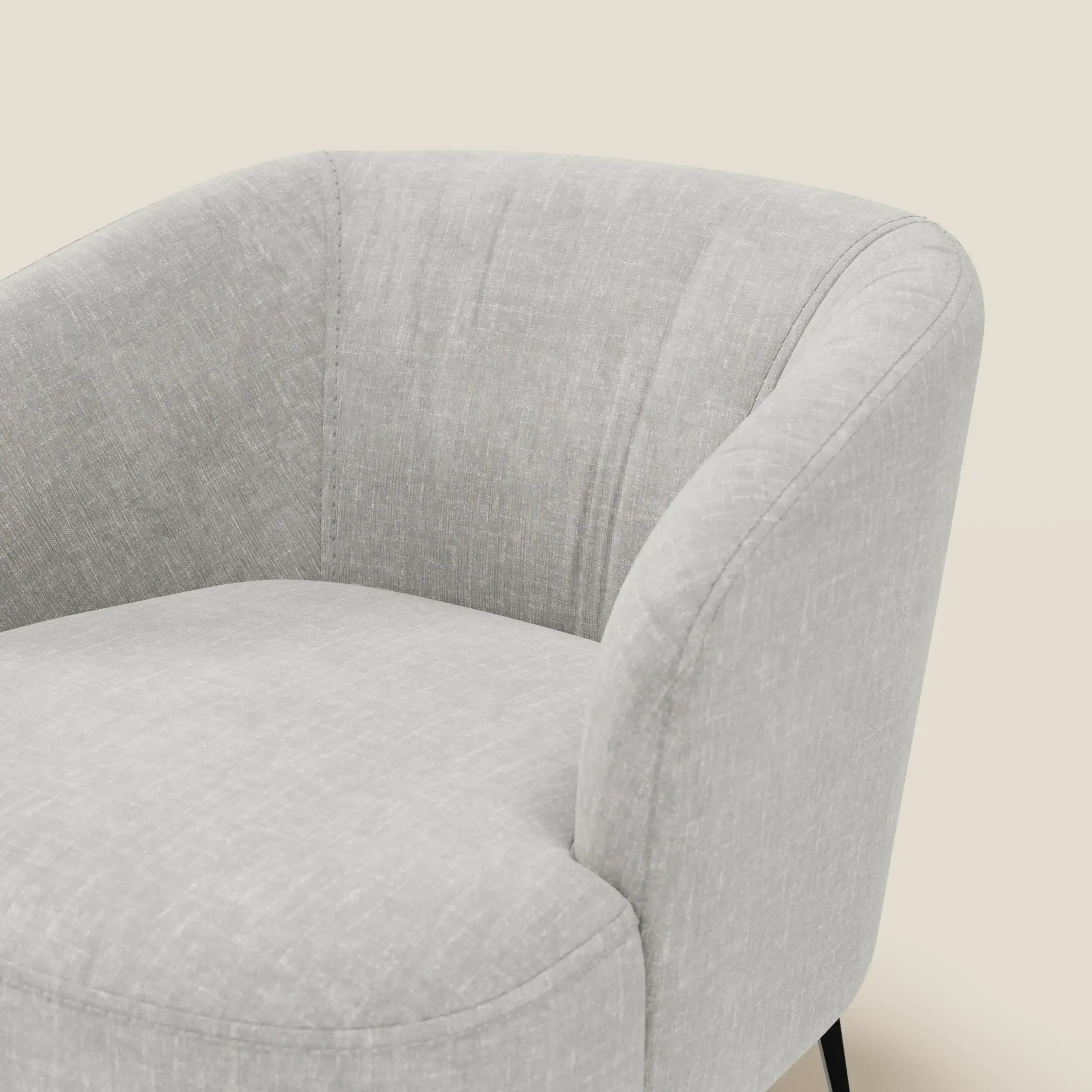 Renoa Fauteuil d'élégance moderne en tissu lavable T24 gris - Image 6