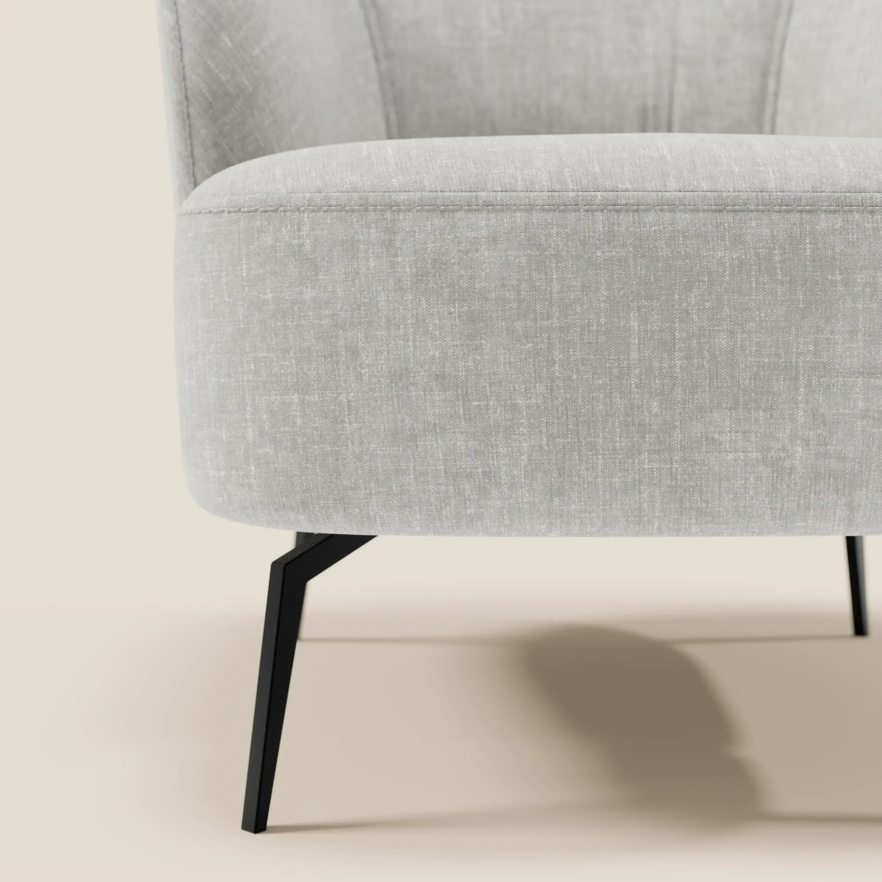 Renoa Fauteuil d'élégance moderne en tissu lavable T24 gris - Image 7