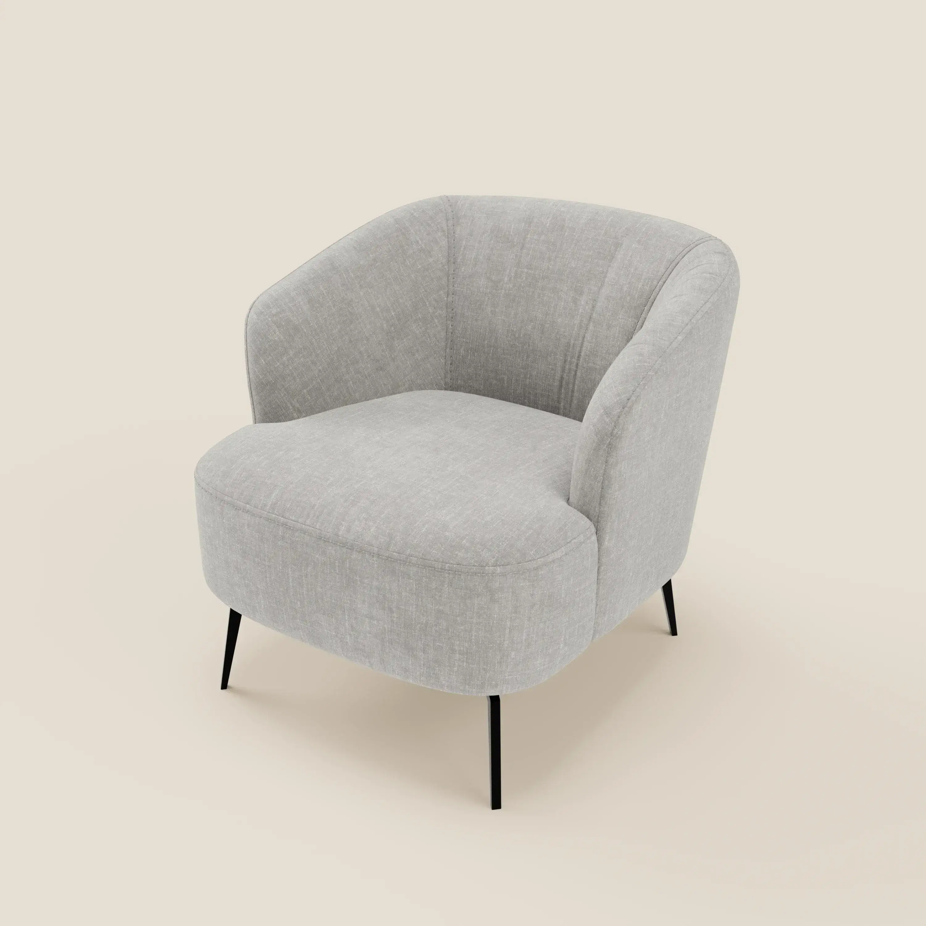 Renoa Fauteuil d'élégance moderne en tissu lavable T24 gris - Image 8