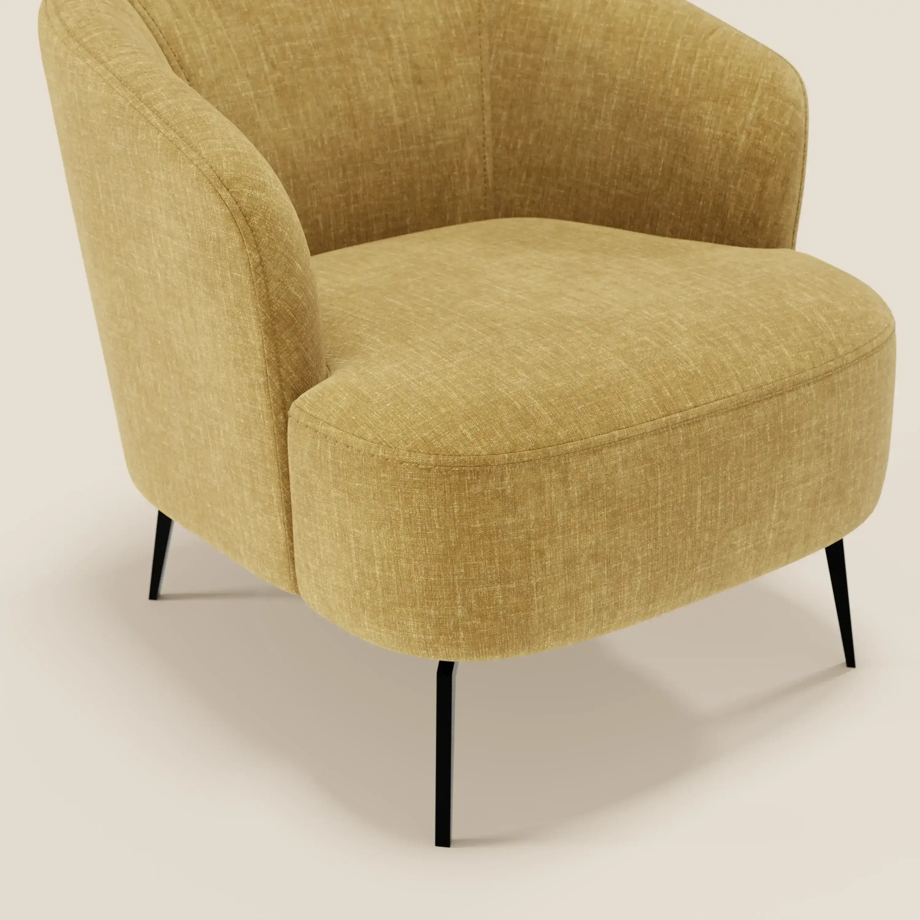 Renoa Fauteuil d'élégance moderne en tissu lavable T24 jaune - Image 5
