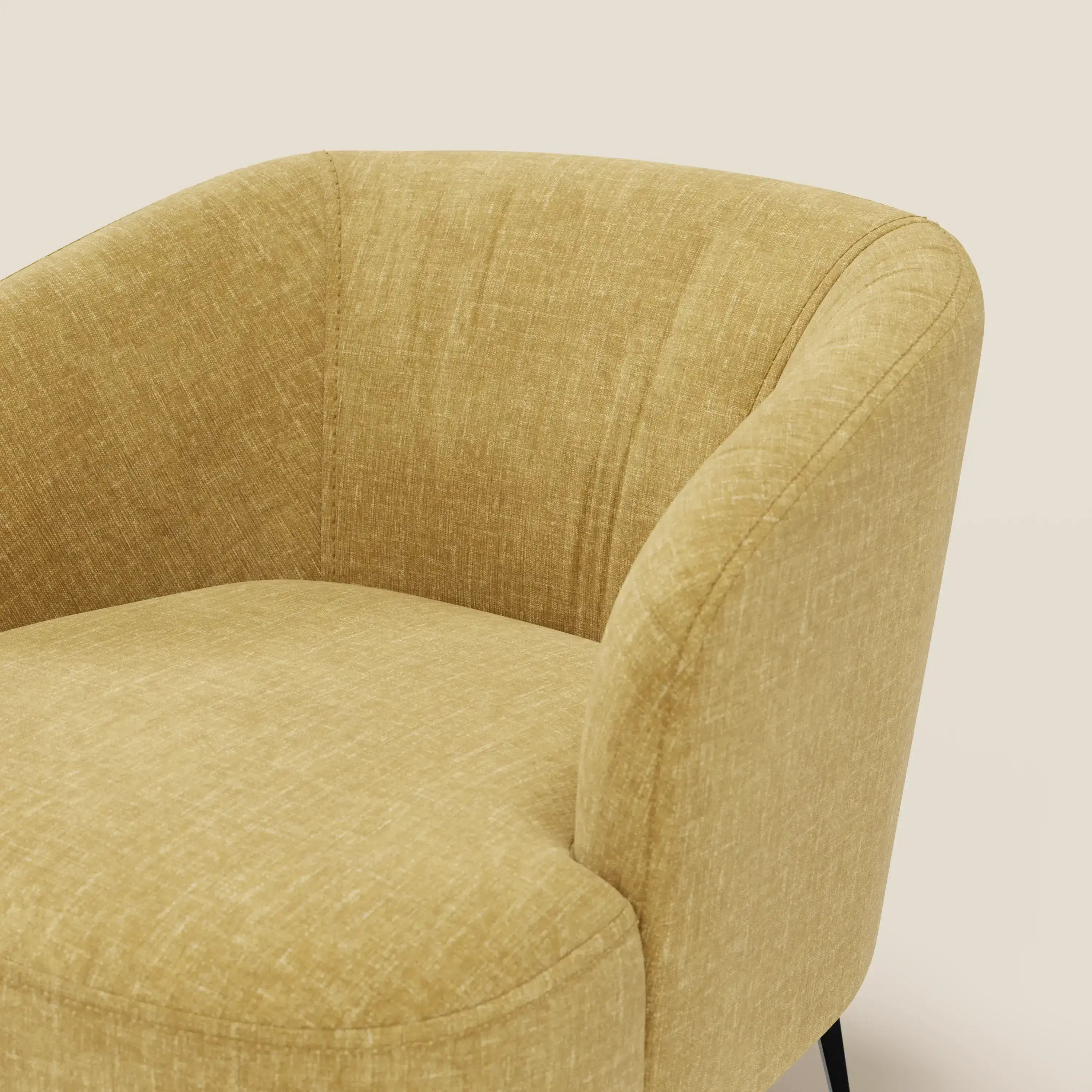 Renoa Fauteuil d'élégance moderne en tissu lavable T24 jaune - Image 6
