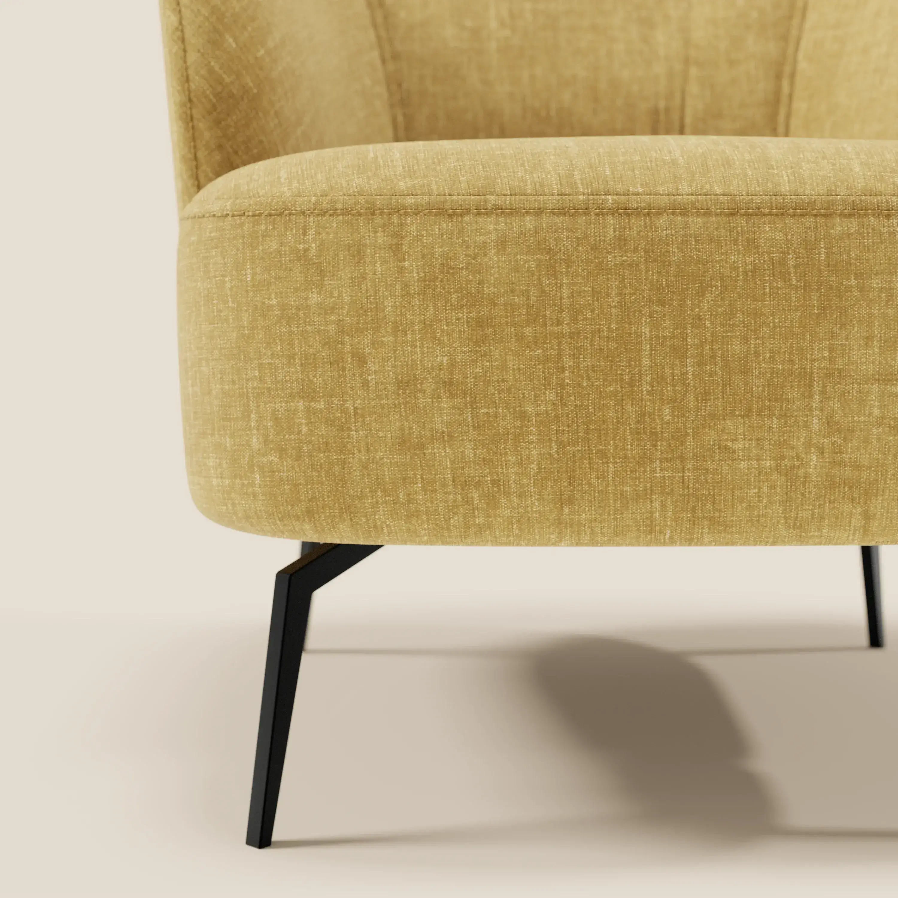Renoa Fauteuil d'élégance moderne en tissu lavable T24 jaune - Image 7
