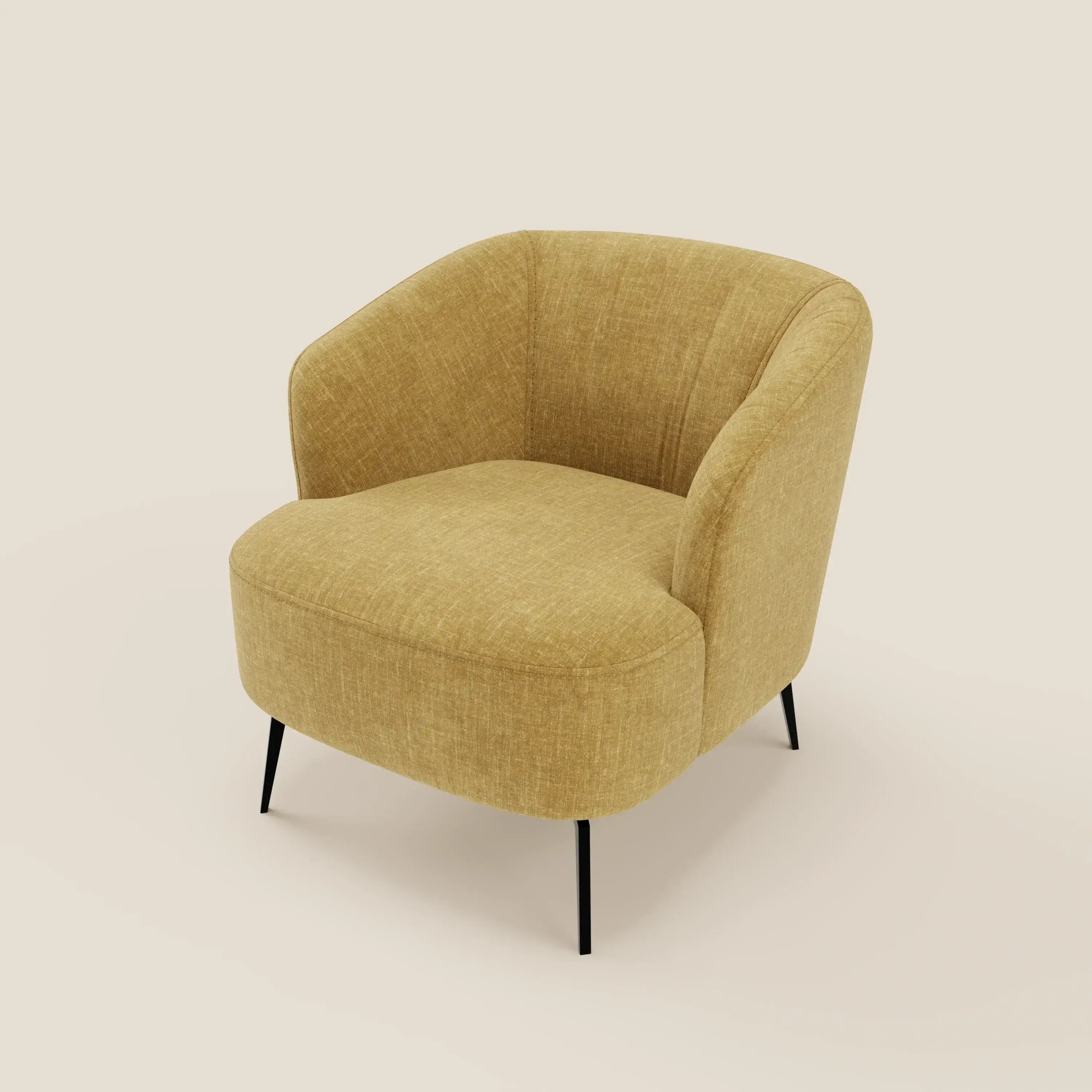 Renoa Fauteuil d'élégance moderne en tissu lavable T24 jaune - Image 8