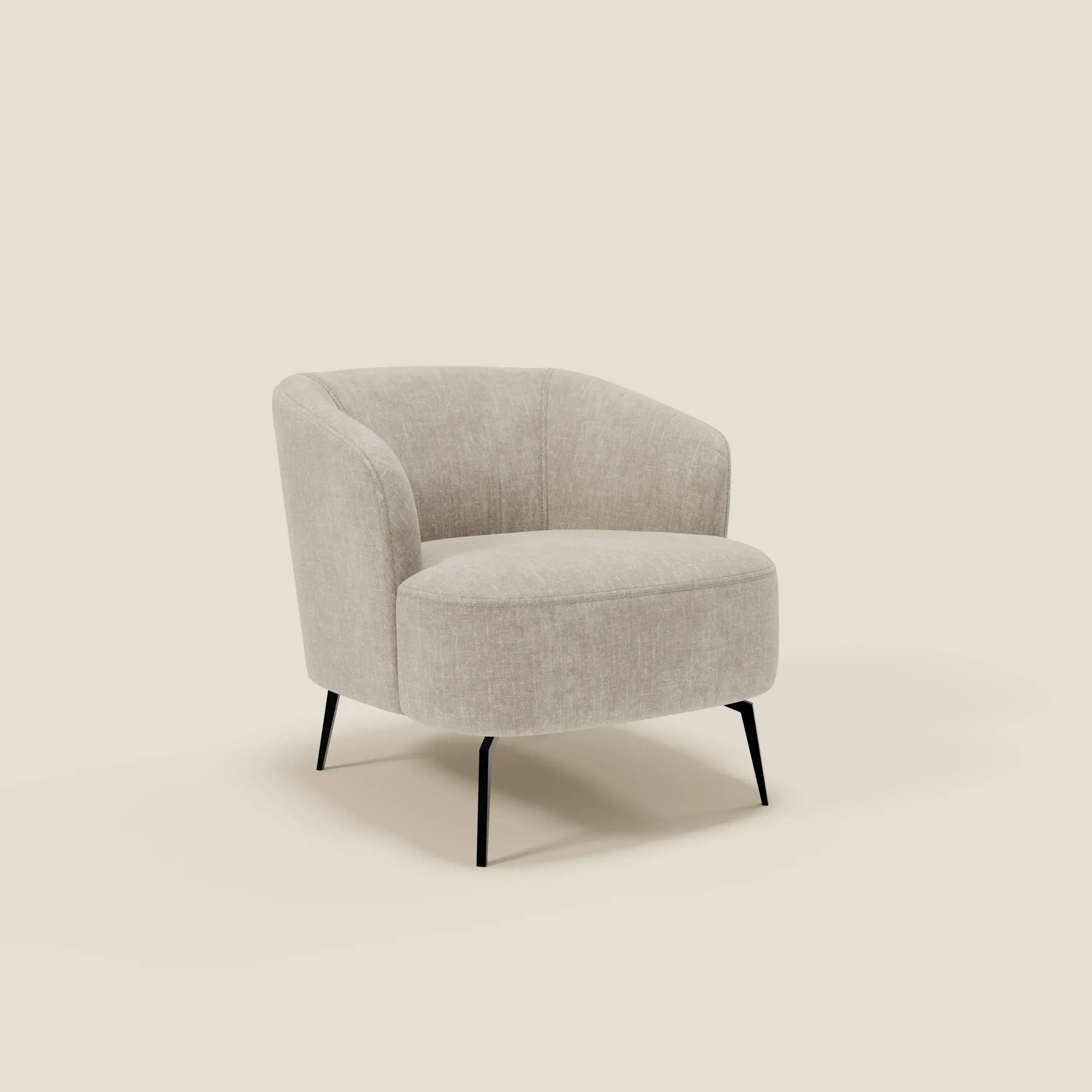 Renoa Fauteuil d'élégance moderne en tissu lavable T24 lin clair - Image 2