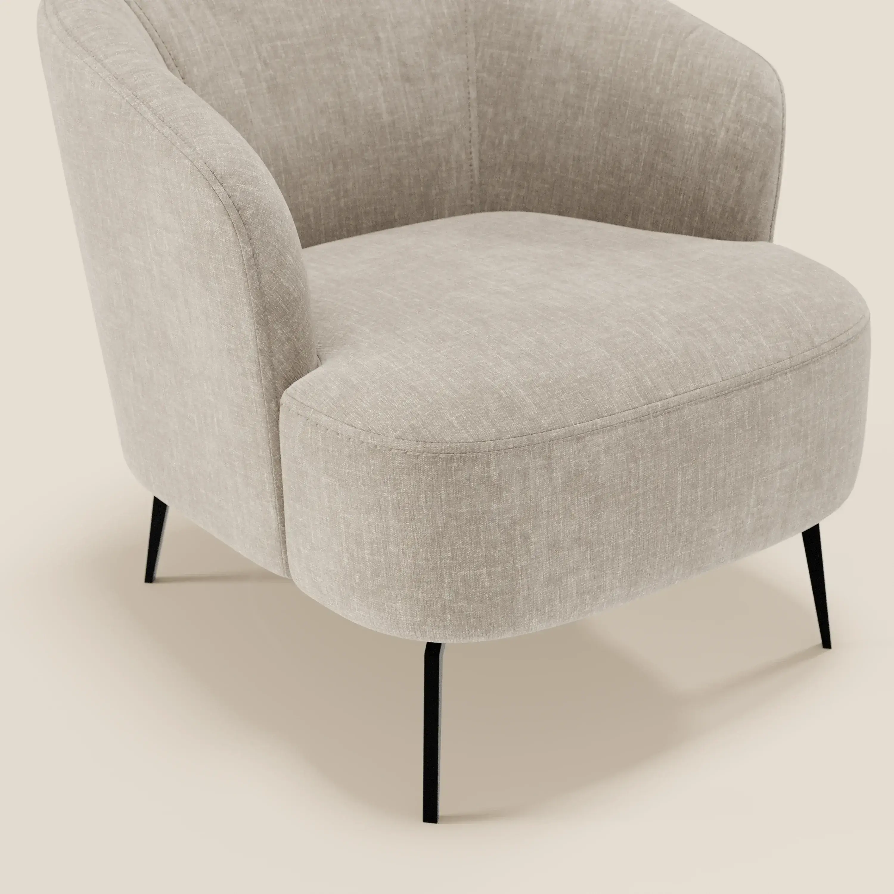 Renoa Fauteuil d'élégance moderne en tissu lavable T24 lin clair - Image 5