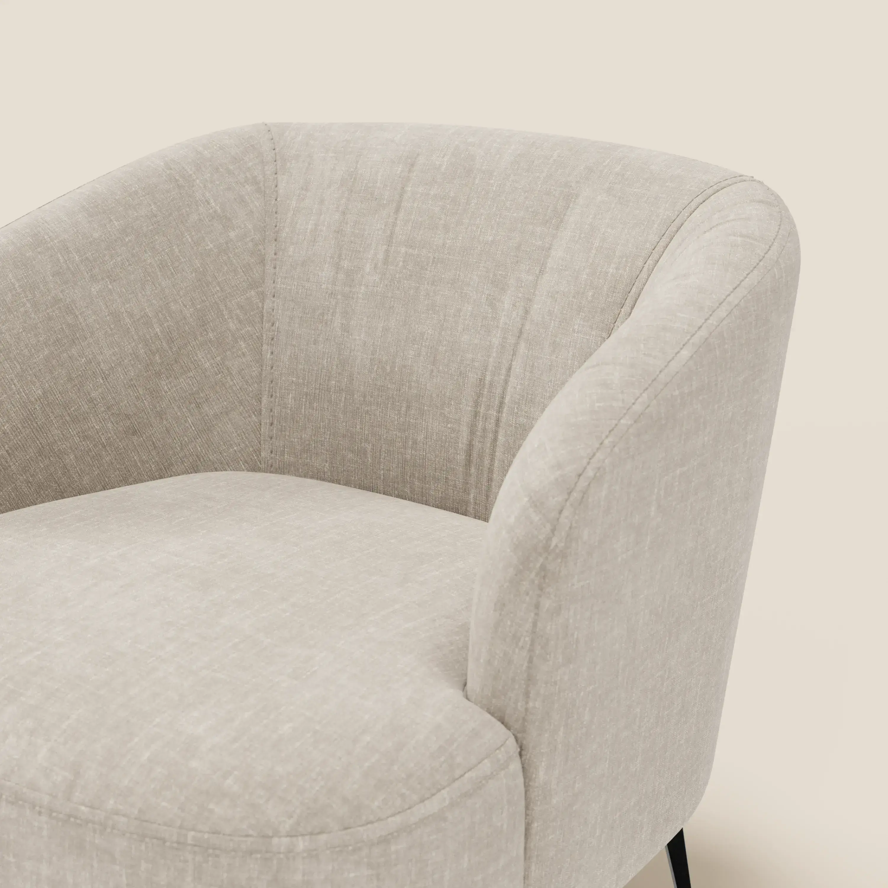 Renoa Fauteuil d'élégance moderne en tissu lavable T24 lin clair - Image 6