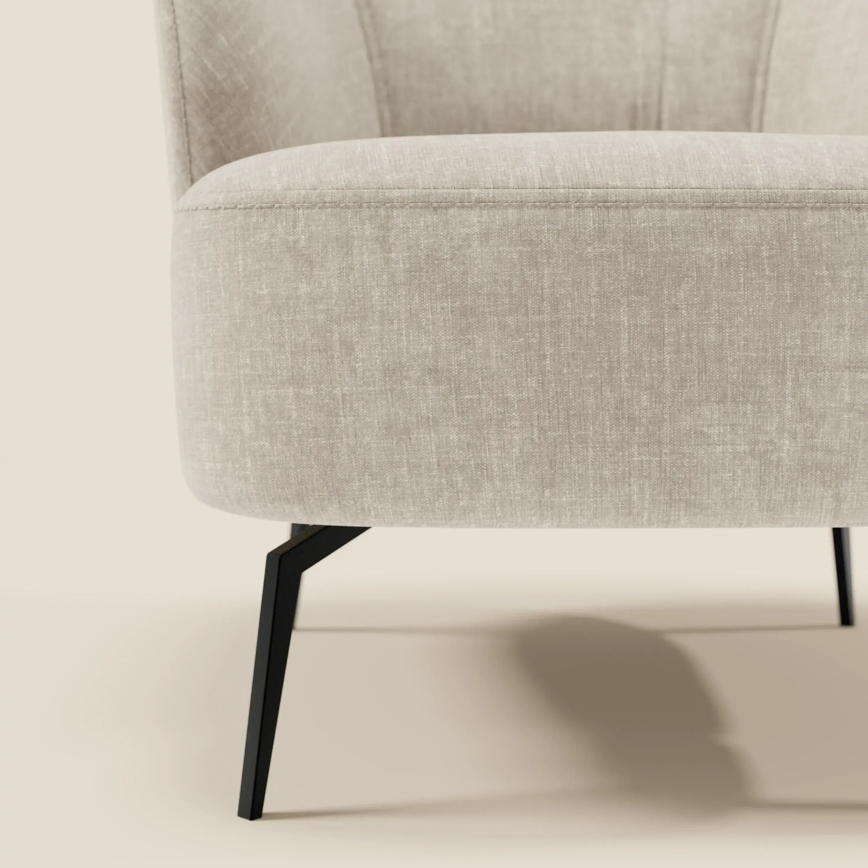 Renoa Fauteuil d'élégance moderne en tissu lavable T24 lin clair - Image 7