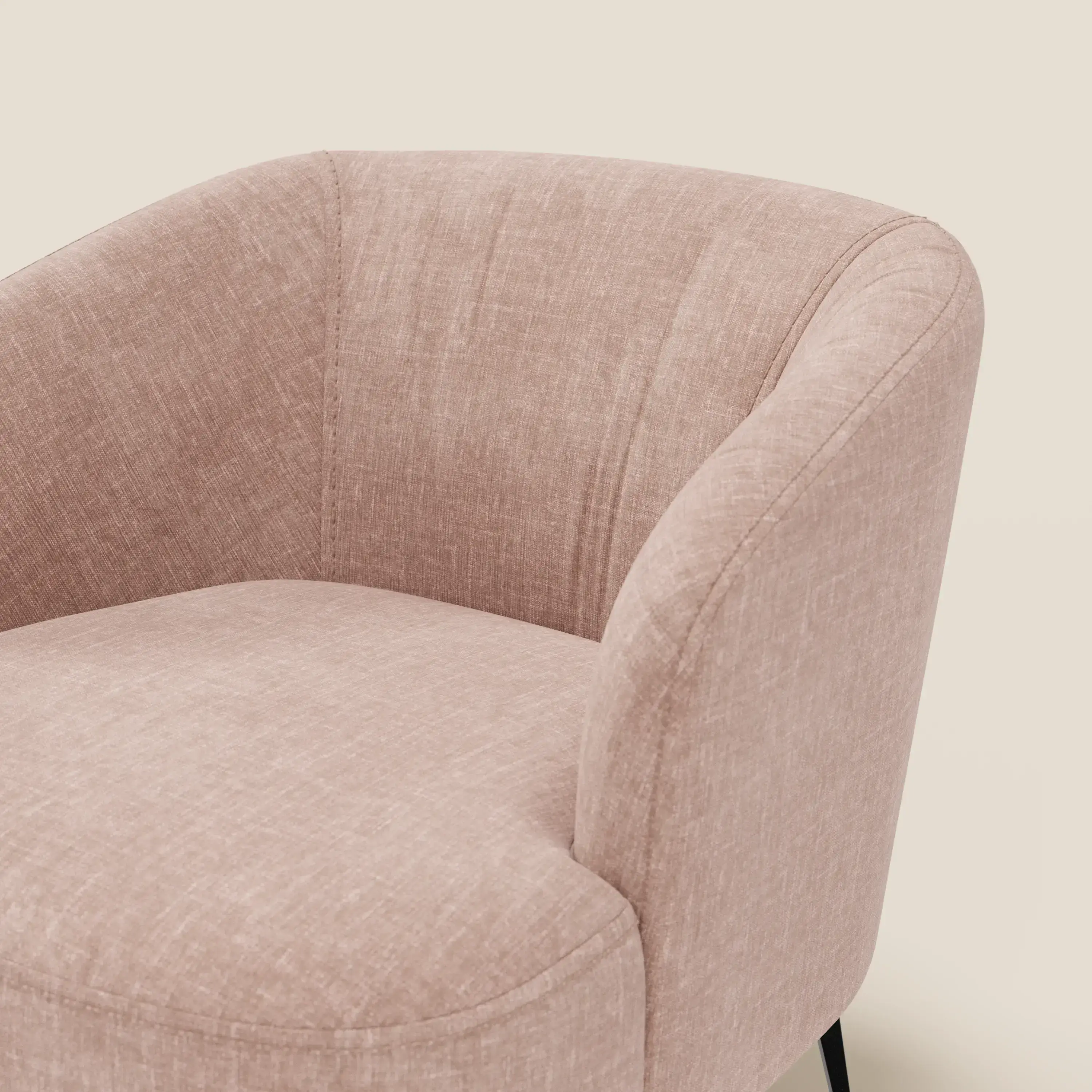 Renoa Fauteuil d'élégance moderne en tissu lavable T24 rose poudré - Image 7