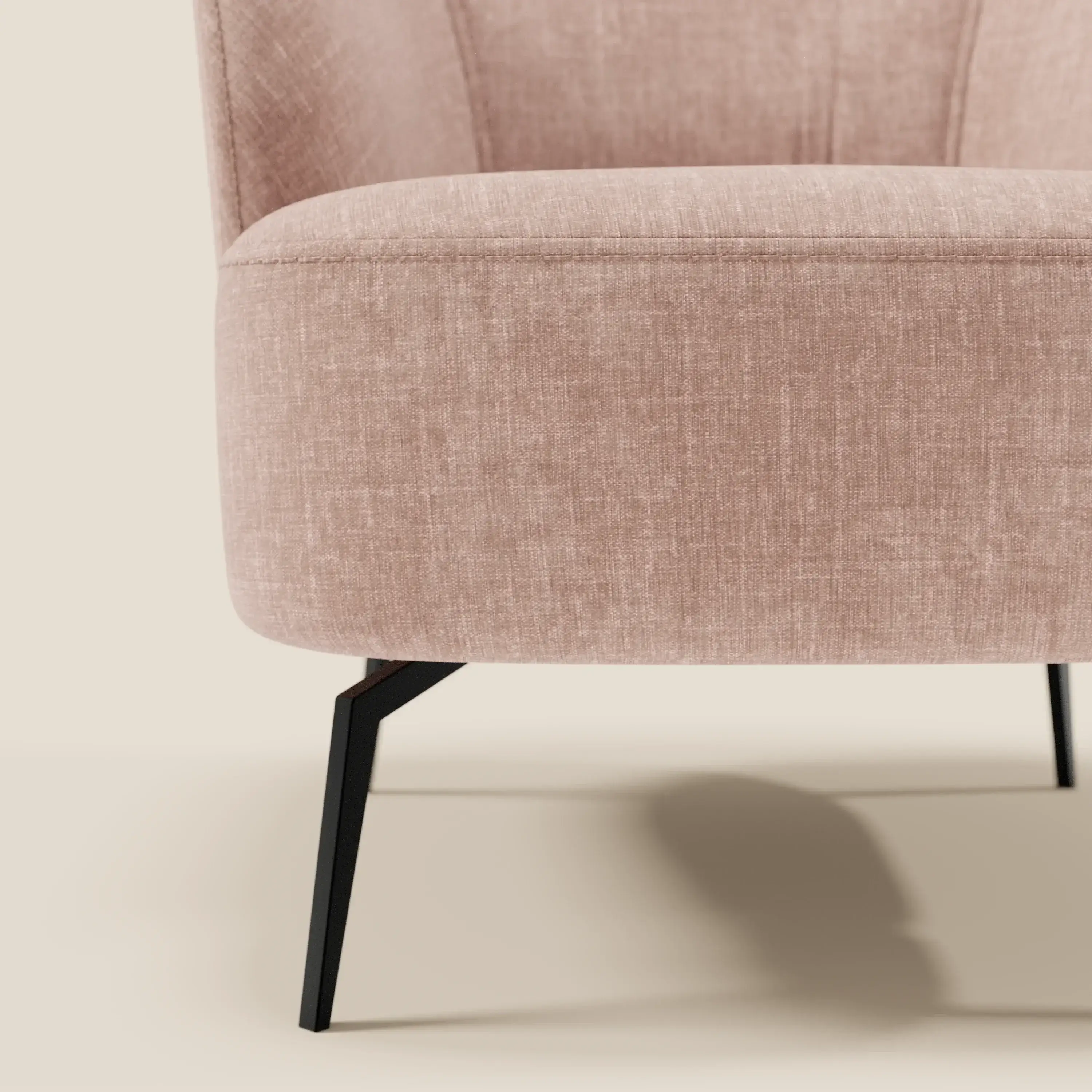 Renoa Fauteuil d'élégance moderne en tissu lavable T24 rose poudré - Image 8
