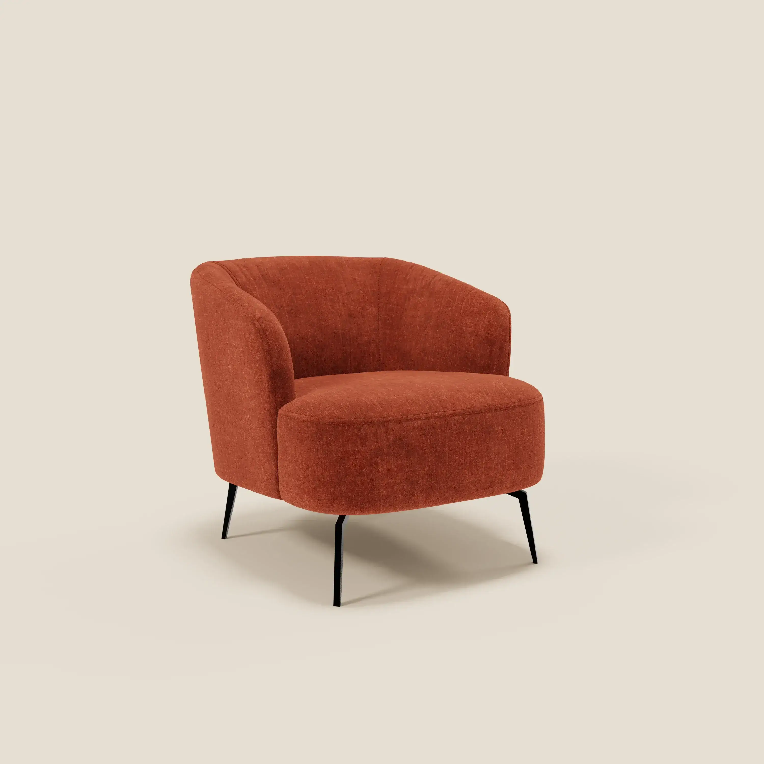 Renoa Fauteuil d'élégance moderne en tissu lavable T24 rouille - Image 2