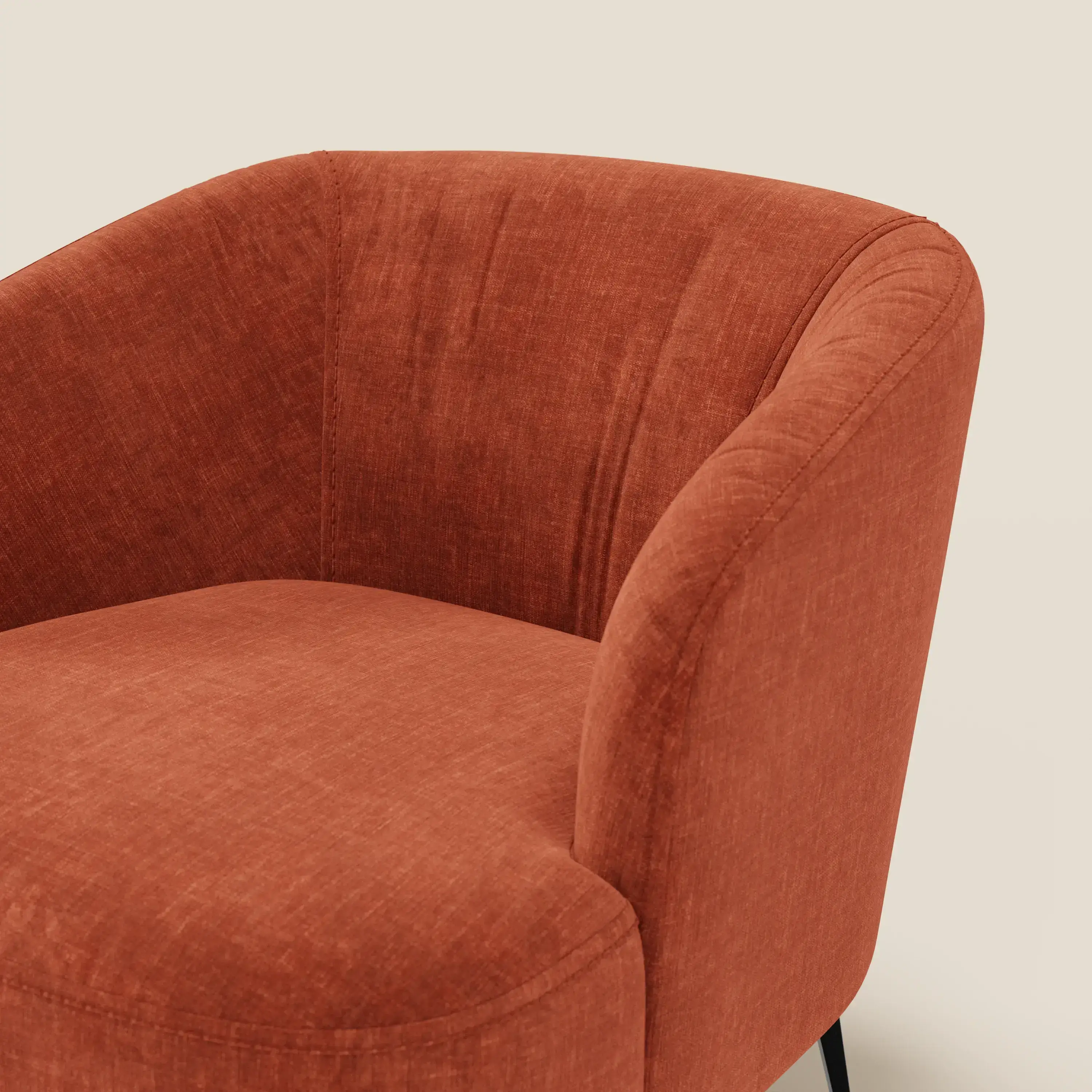 Renoa Fauteuil d'élégance moderne en tissu lavable T24 rouille - Image 6
