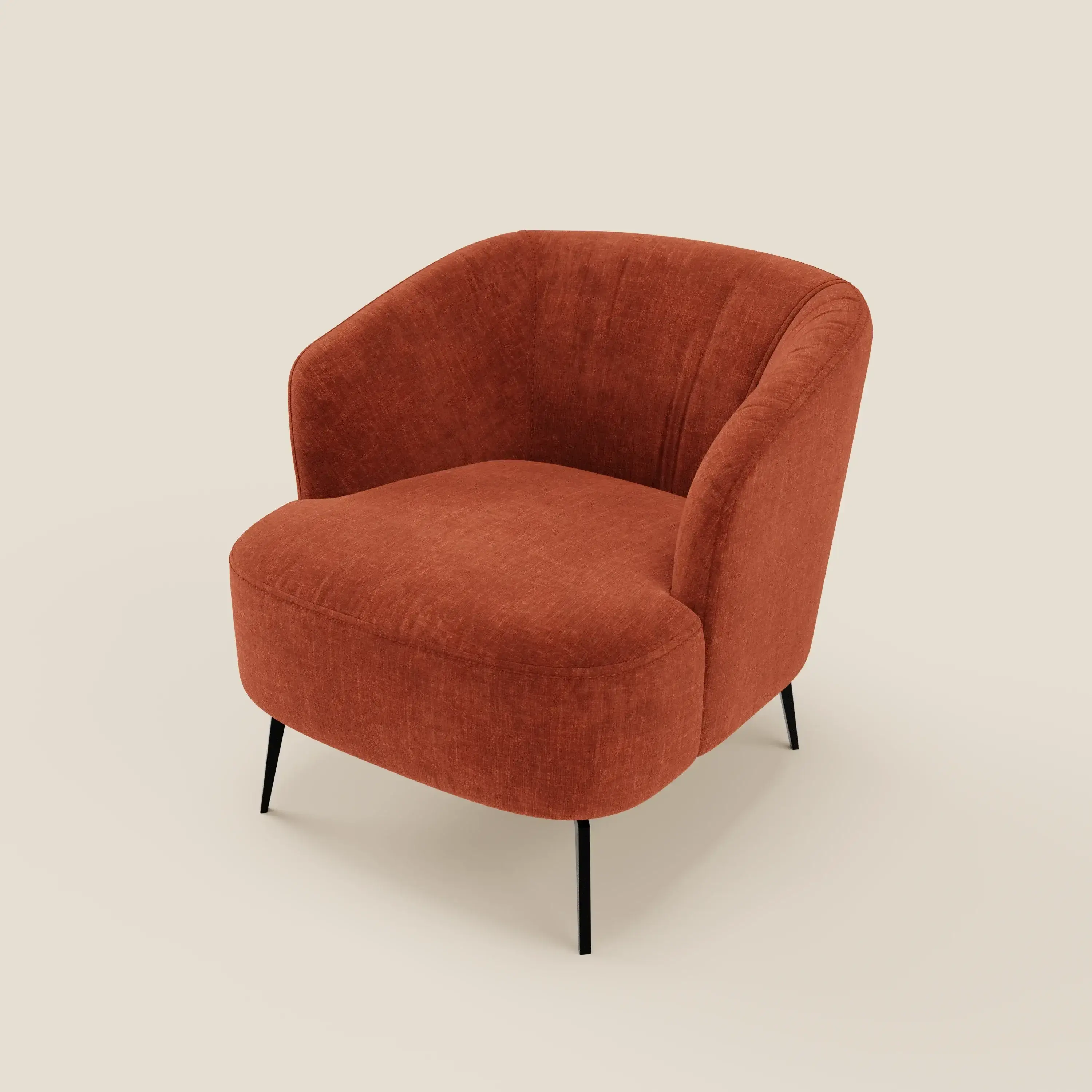 Renoa Fauteuil d'élégance moderne en tissu lavable T24 rouille - Image 8