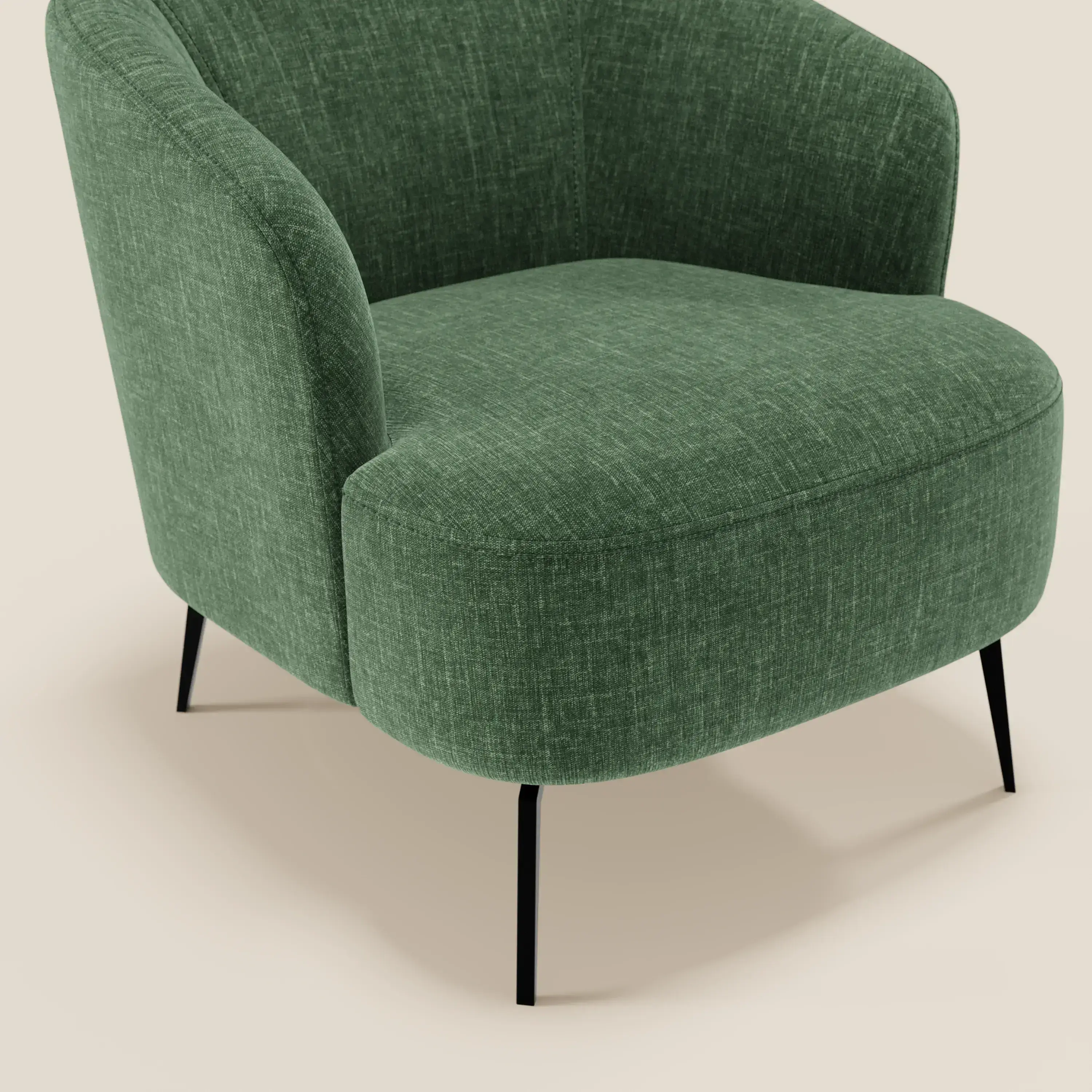 Renoa Fauteuil d'élégance moderne en tissu lavable T24 vert olive - Image 5