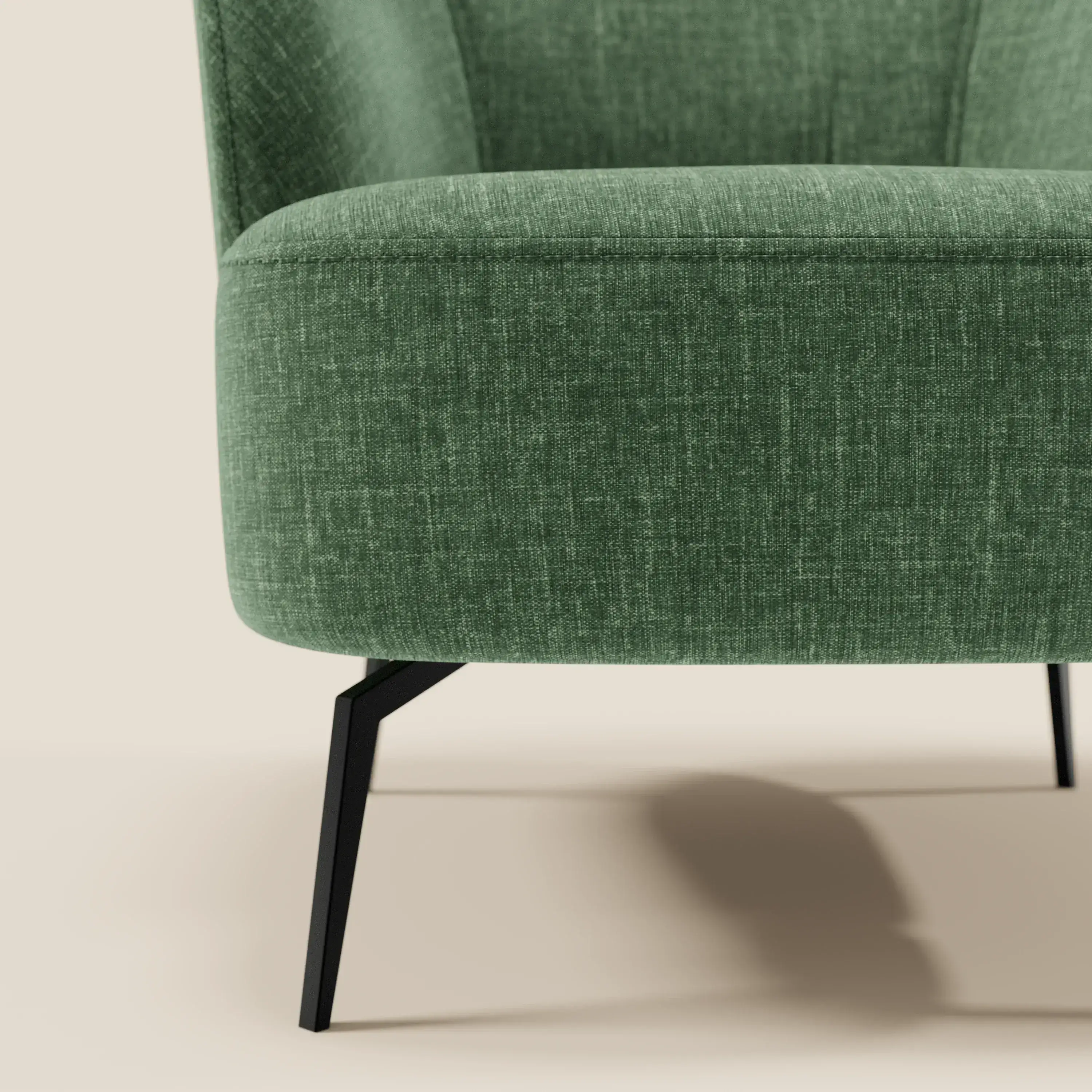 Renoa Fauteuil d'élégance moderne en tissu lavable T24 vert olive - Image 7