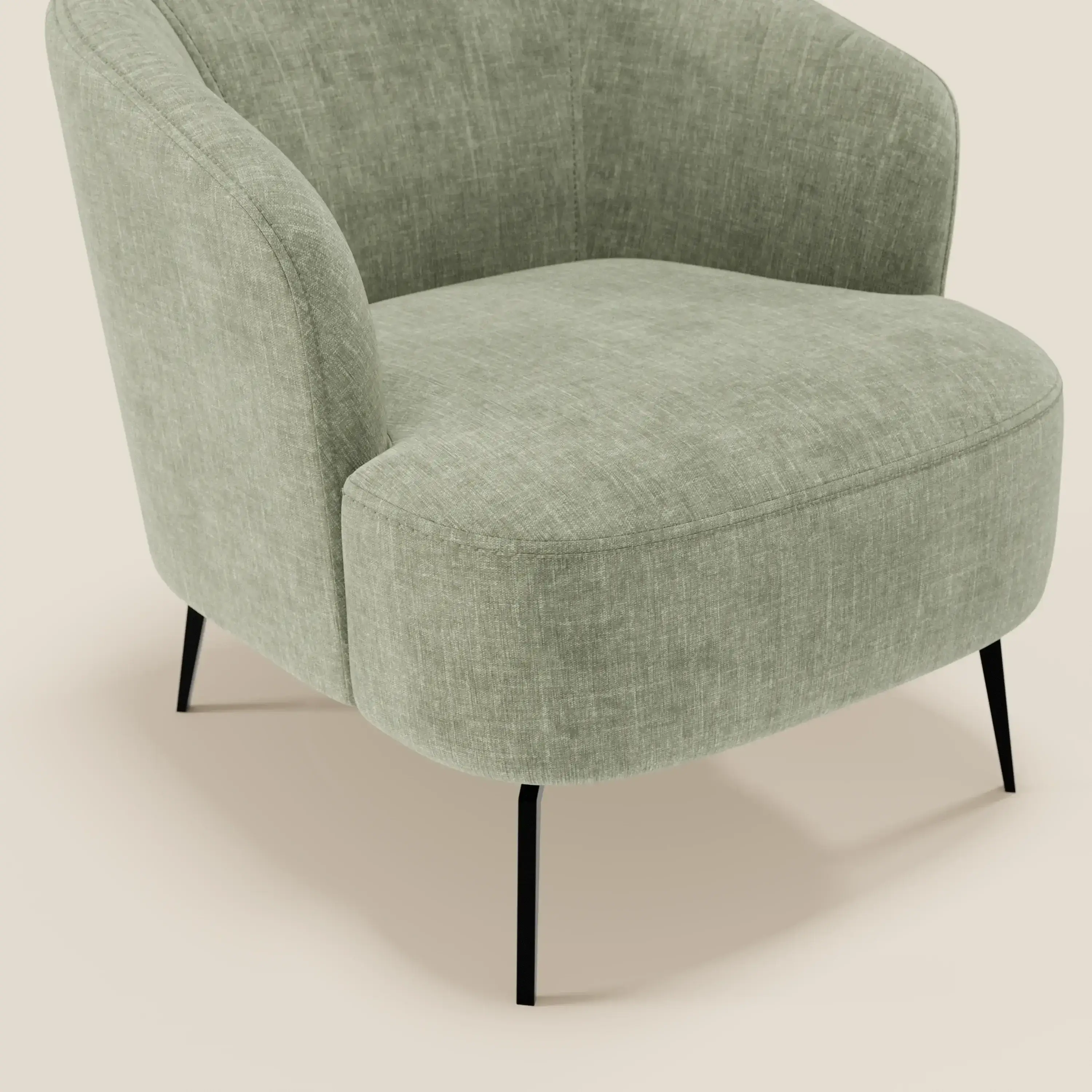 Renoa Fauteuil d'élégance moderne en tissu lavable T24 vert sauge - Image 5