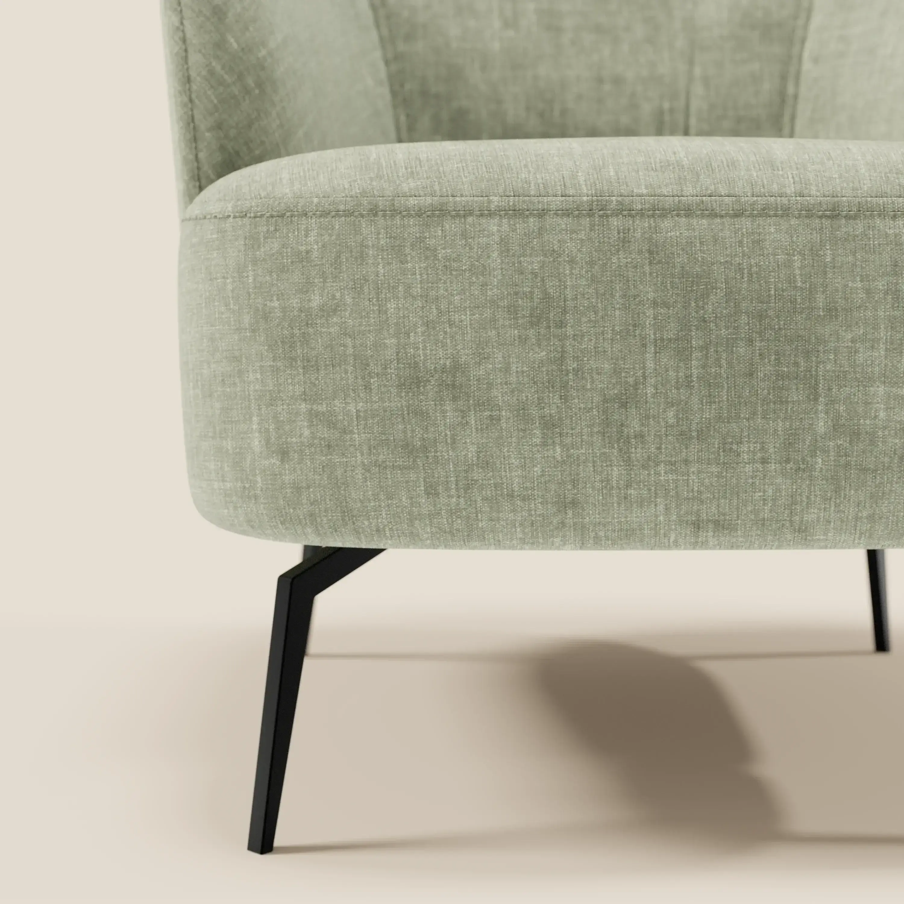 Renoa Fauteuil d'élégance moderne en tissu lavable T24 vert sauge - Image 7