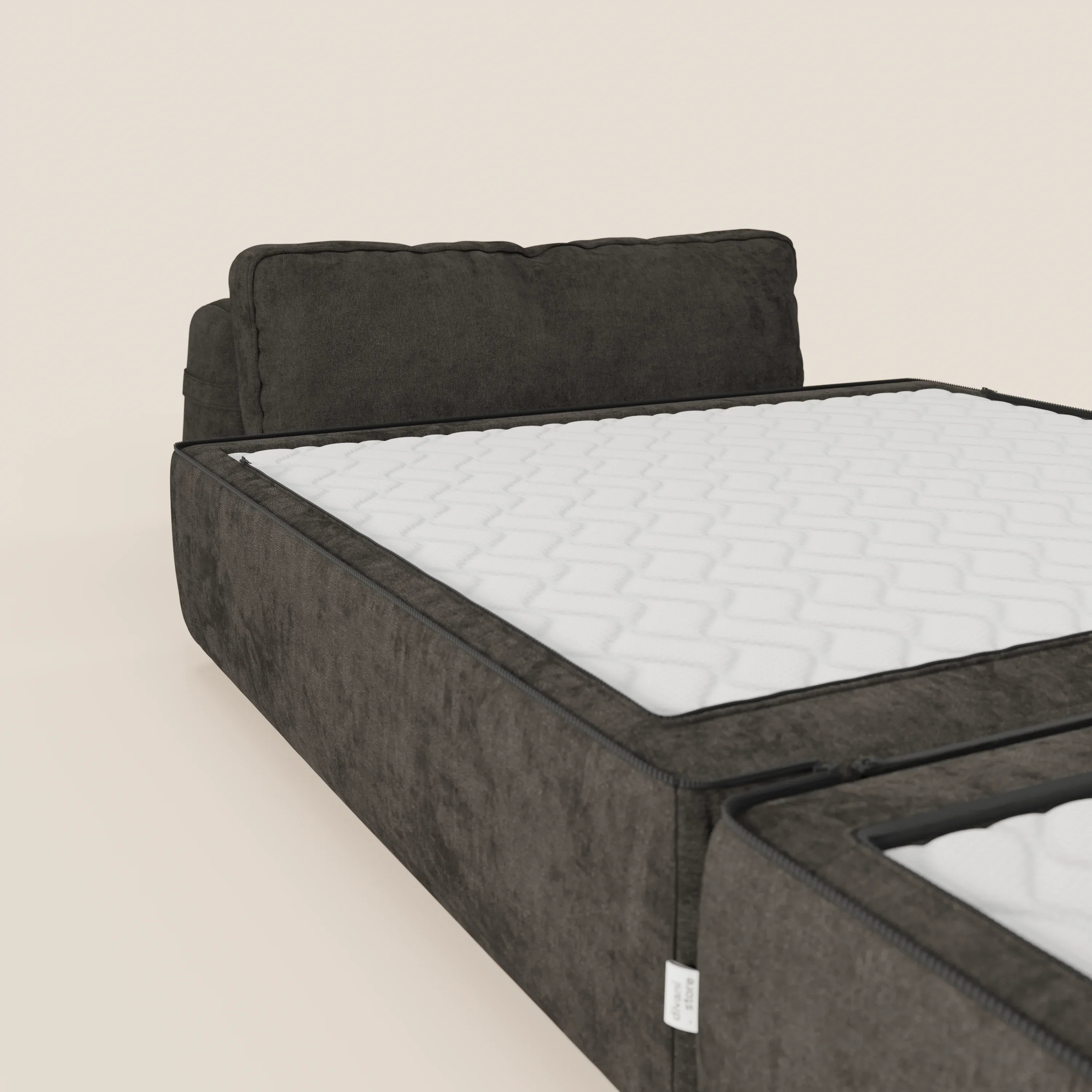 Rift fauteuil-lit Édition STRANGER THINGS avec matelas de 22 cm d'épaisseur et mousse à mémoire de forme - tissu détachable Rouge - Image 105