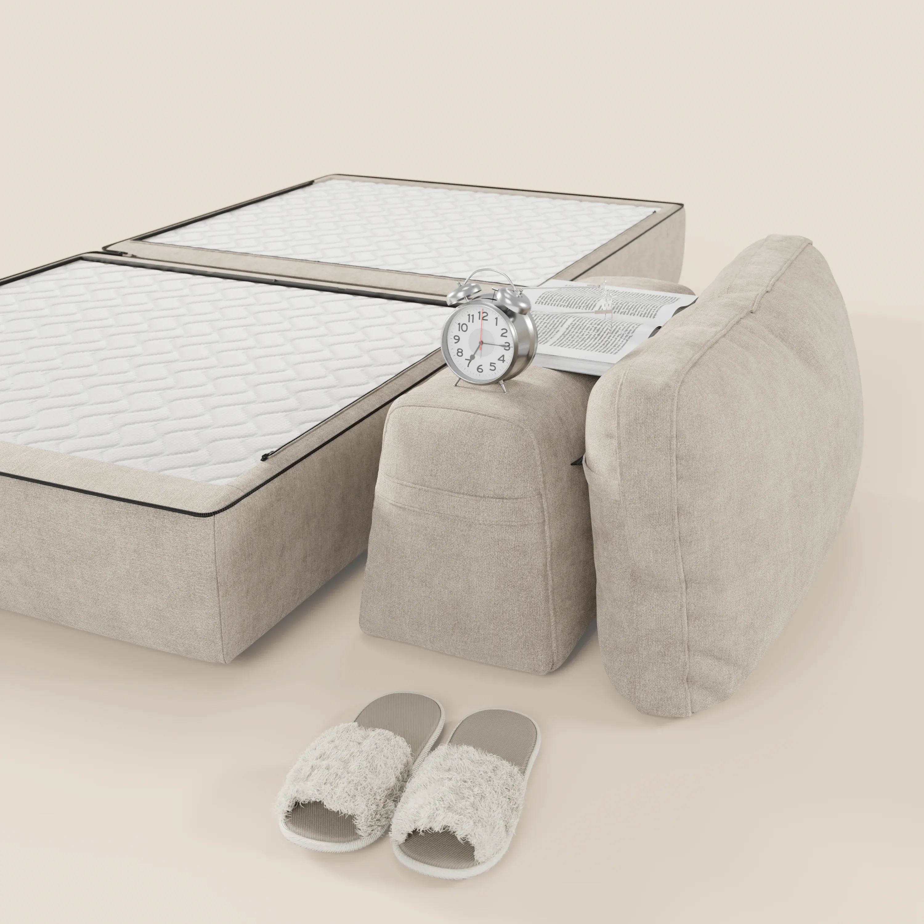 Rift fauteuil-lit Édition STRANGER THINGS avec matelas de 22 cm d'épaisseur et mousse à mémoire de forme - tissu détachable Rouge - Image 120
