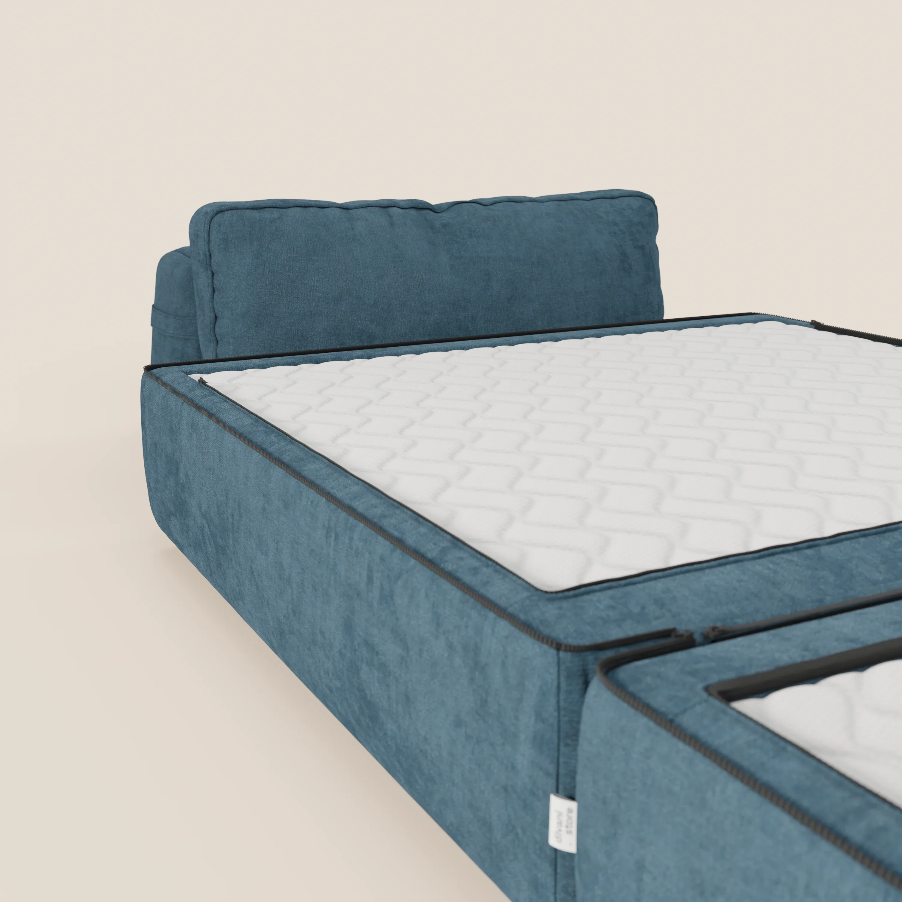 Rift fauteuil-lit Édition STRANGER THINGS avec matelas de 22 cm d'épaisseur et mousse à mémoire de forme - tissu détachable Rouge - Image 129