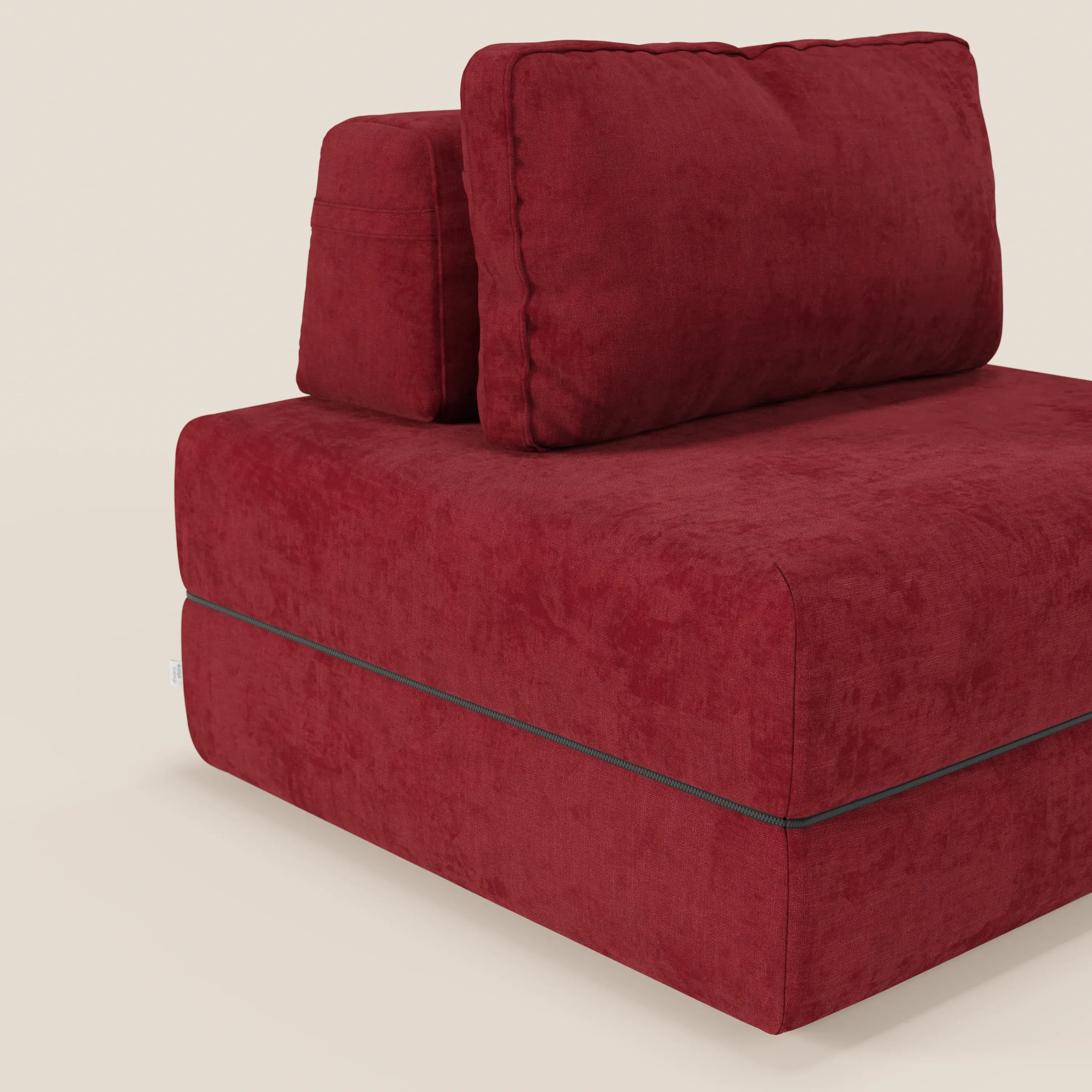 Rift fauteuil-lit Édition STRANGER THINGS avec matelas de 22 cm d'épaisseur et mousse à mémoire de forme - tissu détachable Rouge - Image 137