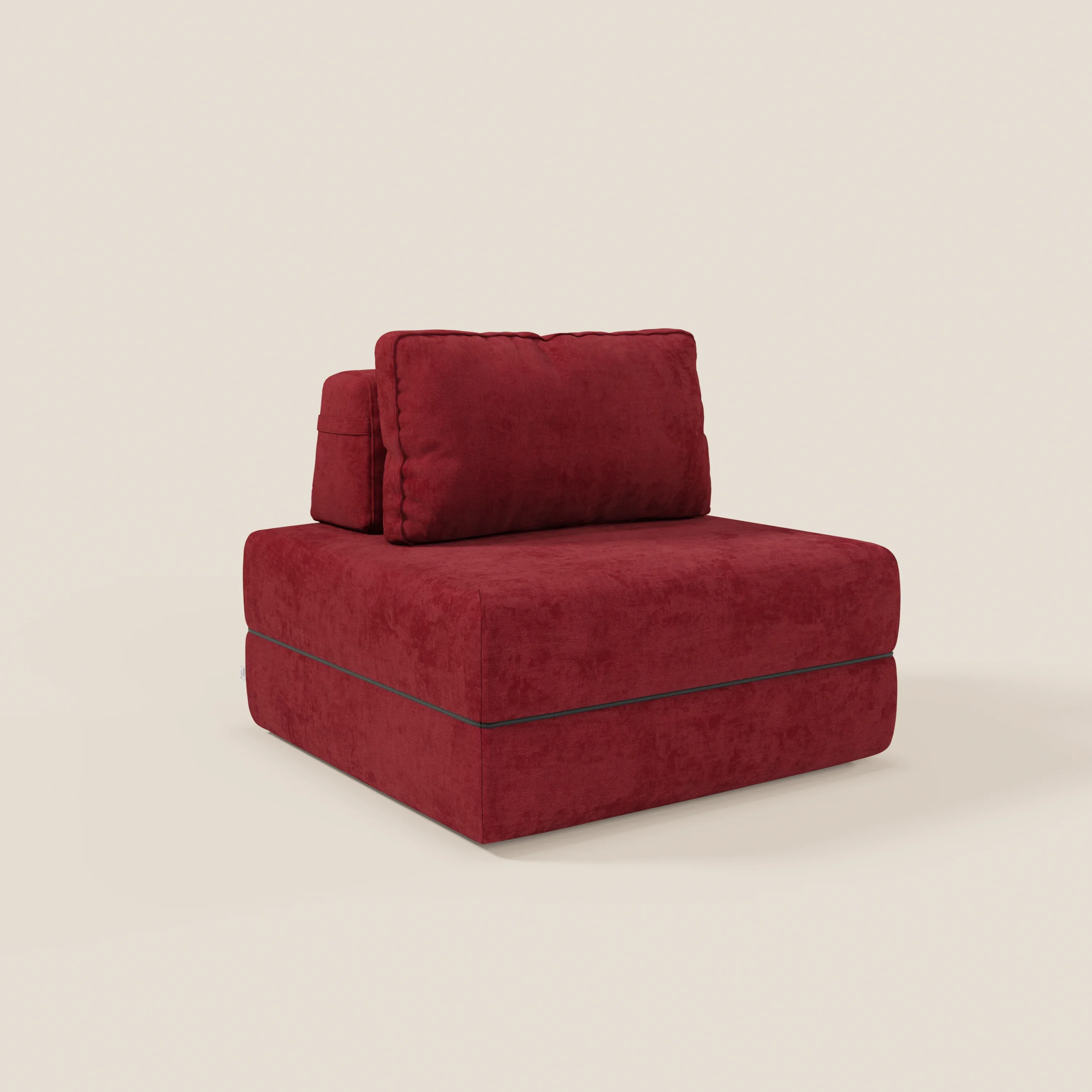Rift fauteuil-lit Édition STRANGER THINGS avec matelas de 22 cm d'épaisseur et mousse à mémoire de forme - tissu détachable Rouge - Image 138
