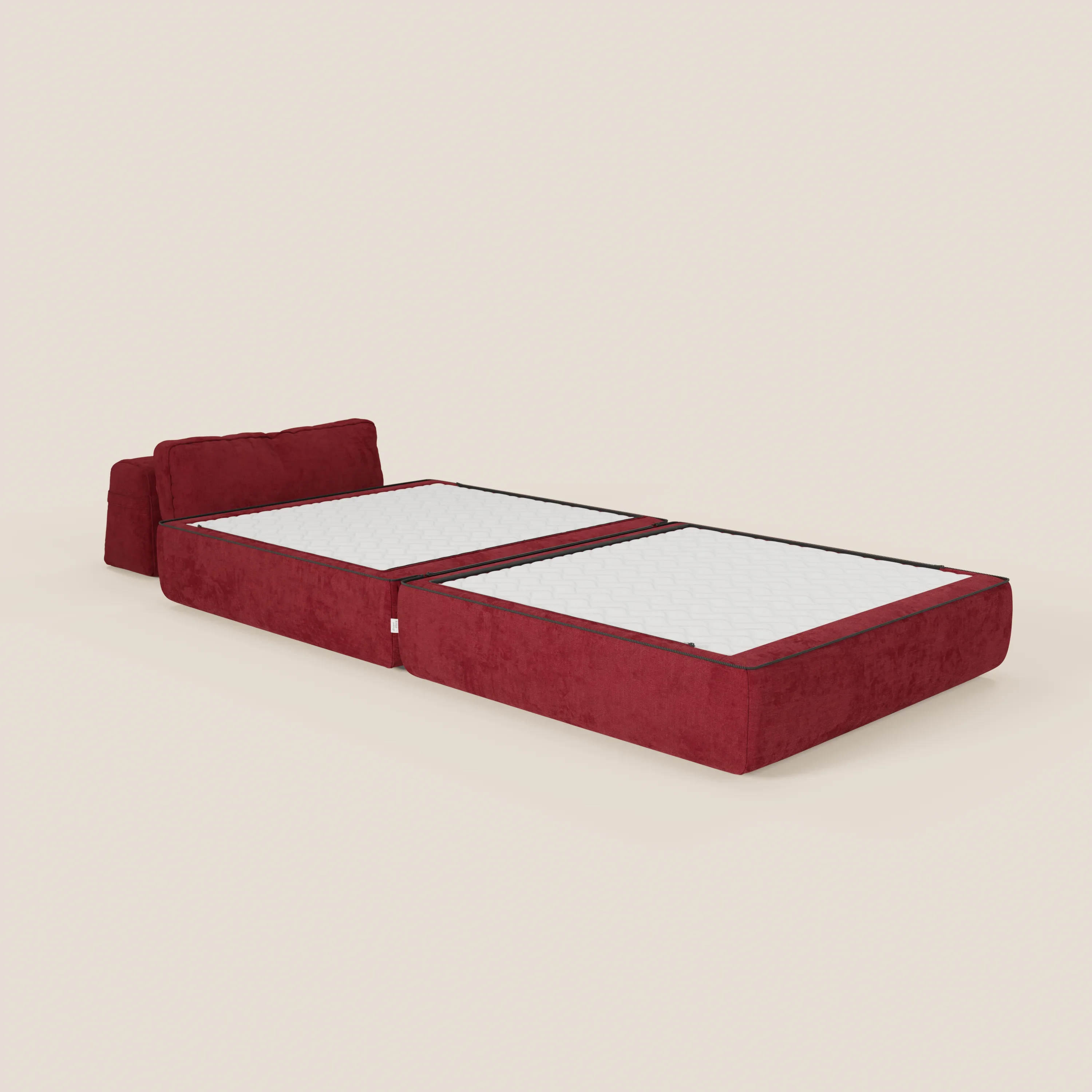 Rift fauteuil-lit Édition STRANGER THINGS avec matelas de 22 cm d'épaisseur et mousse à mémoire de forme - tissu détachable Rouge - Image 142