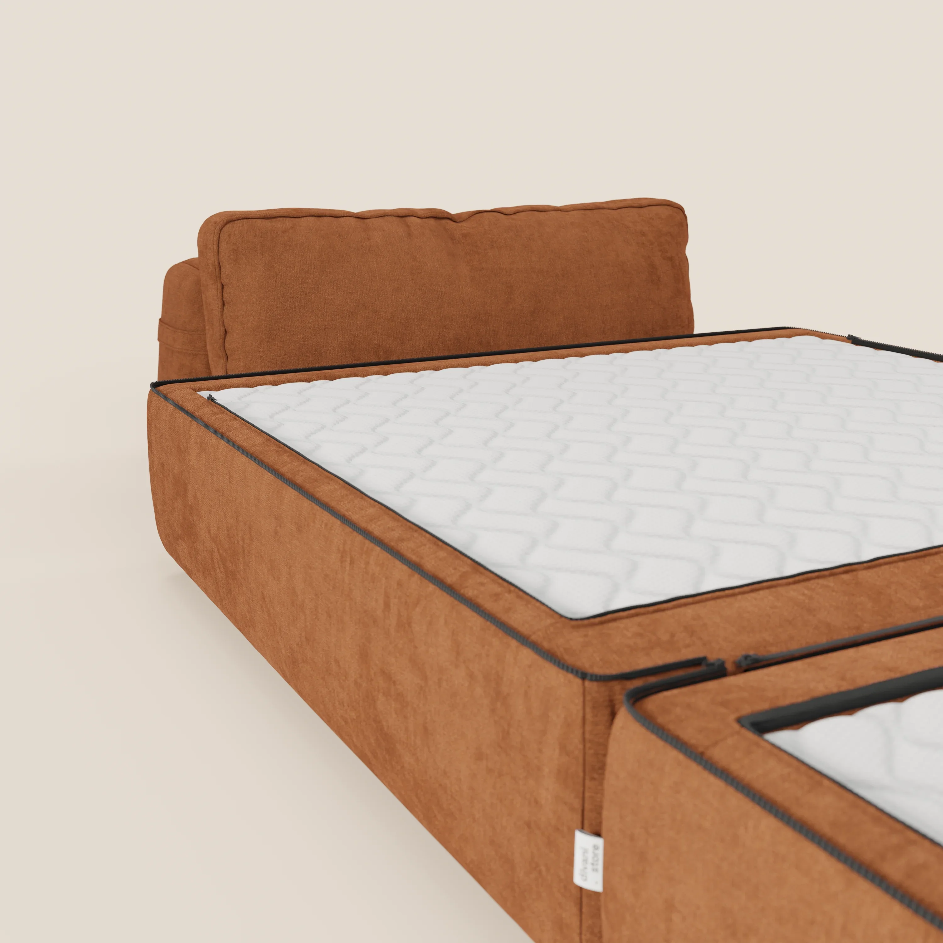 Rift fauteuil-lit Édition STRANGER THINGS avec matelas de 22 cm d'épaisseur et mousse à mémoire de forme - tissu détachable Rouge - Image 153