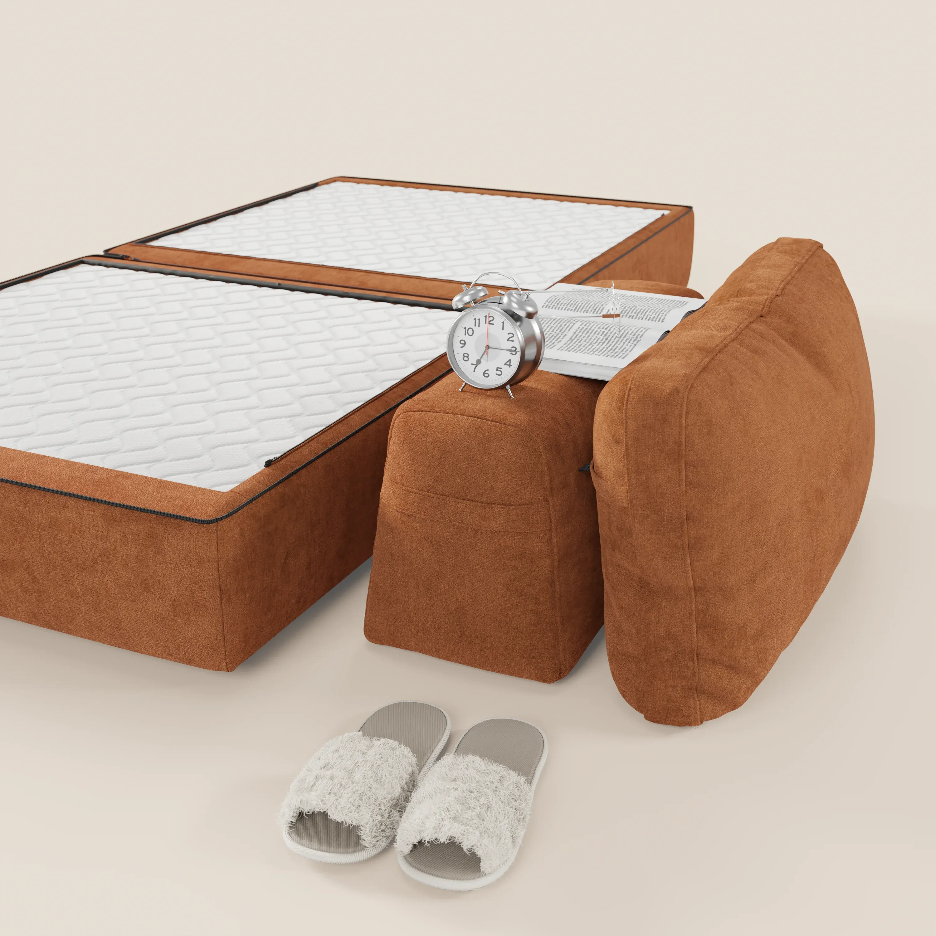 Rift fauteuil-lit Édition STRANGER THINGS avec matelas de 22 cm d'épaisseur et mousse à mémoire de forme - tissu détachable Rouge - Image 156