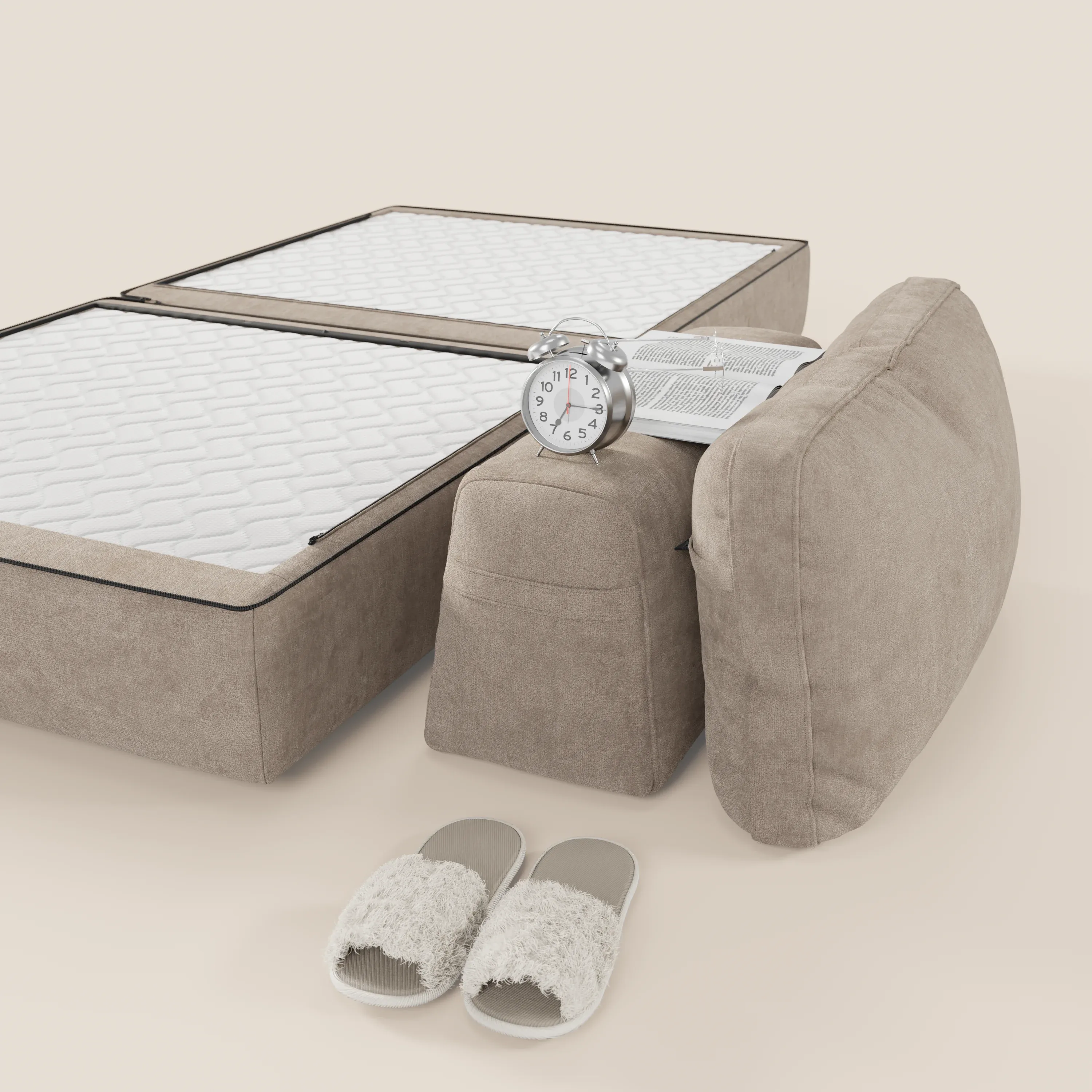 Rift fauteuil-lit Édition STRANGER THINGS avec matelas de 22 cm d'épaisseur et mousse à mémoire de forme - tissu détachable Rouge - Image 168