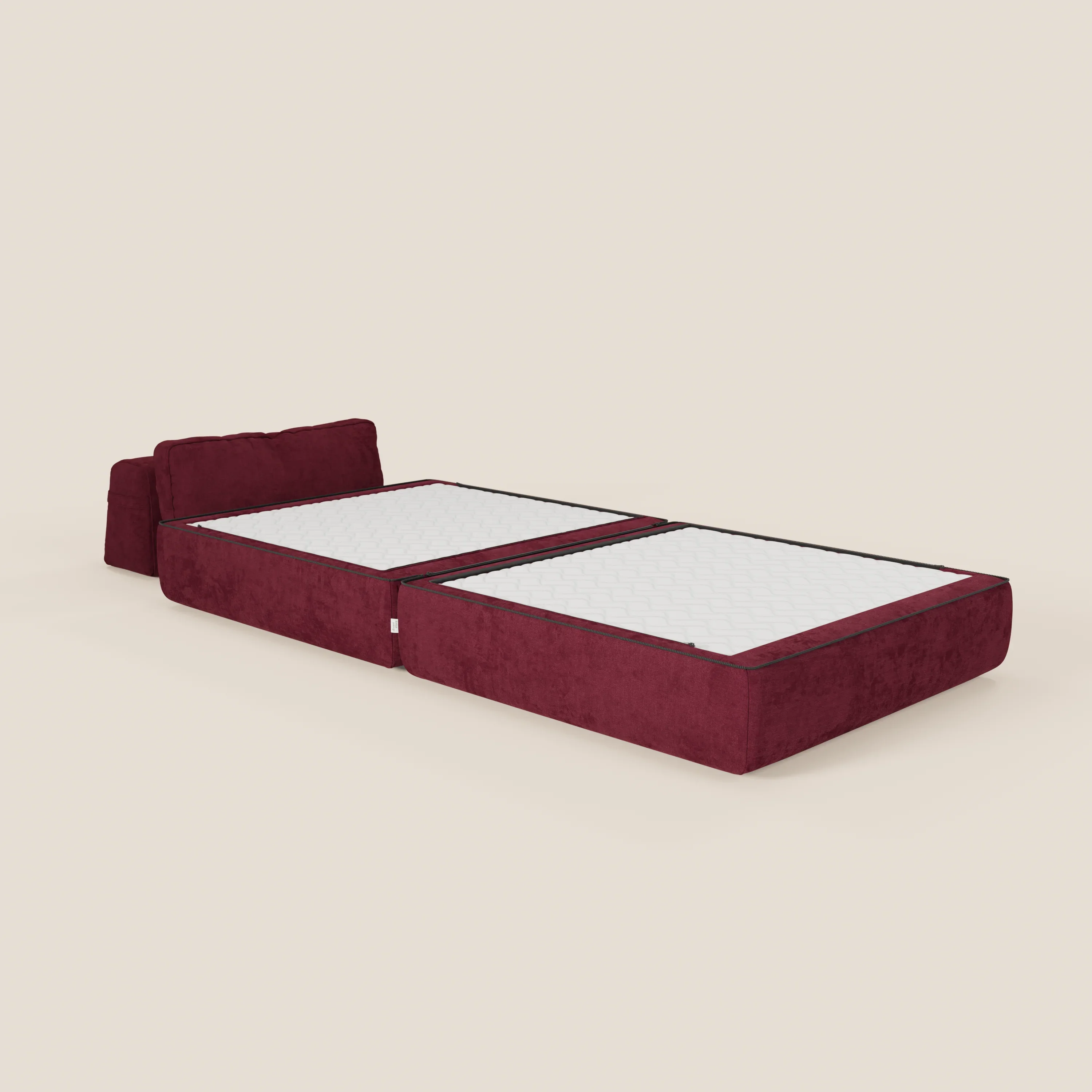 Rift fauteuil-lit Édition STRANGER THINGS avec matelas de 22 cm d'épaisseur et mousse à mémoire de forme - tissu détachable Rouge - Image 190