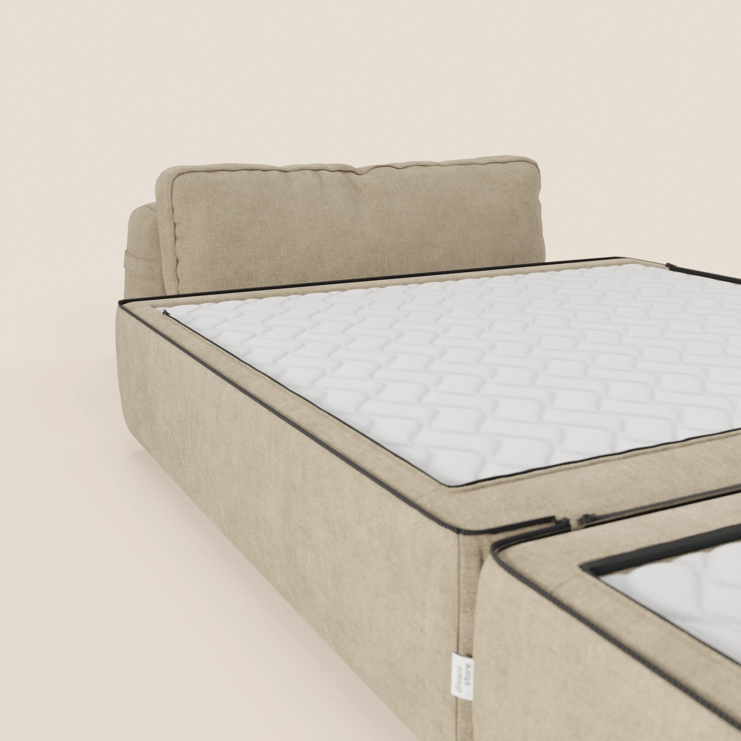 Rift fauteuil-lit Édition STRANGER THINGS avec matelas de 22 cm d'épaisseur et mousse à mémoire de forme - tissu détachable Rouge - Image 33