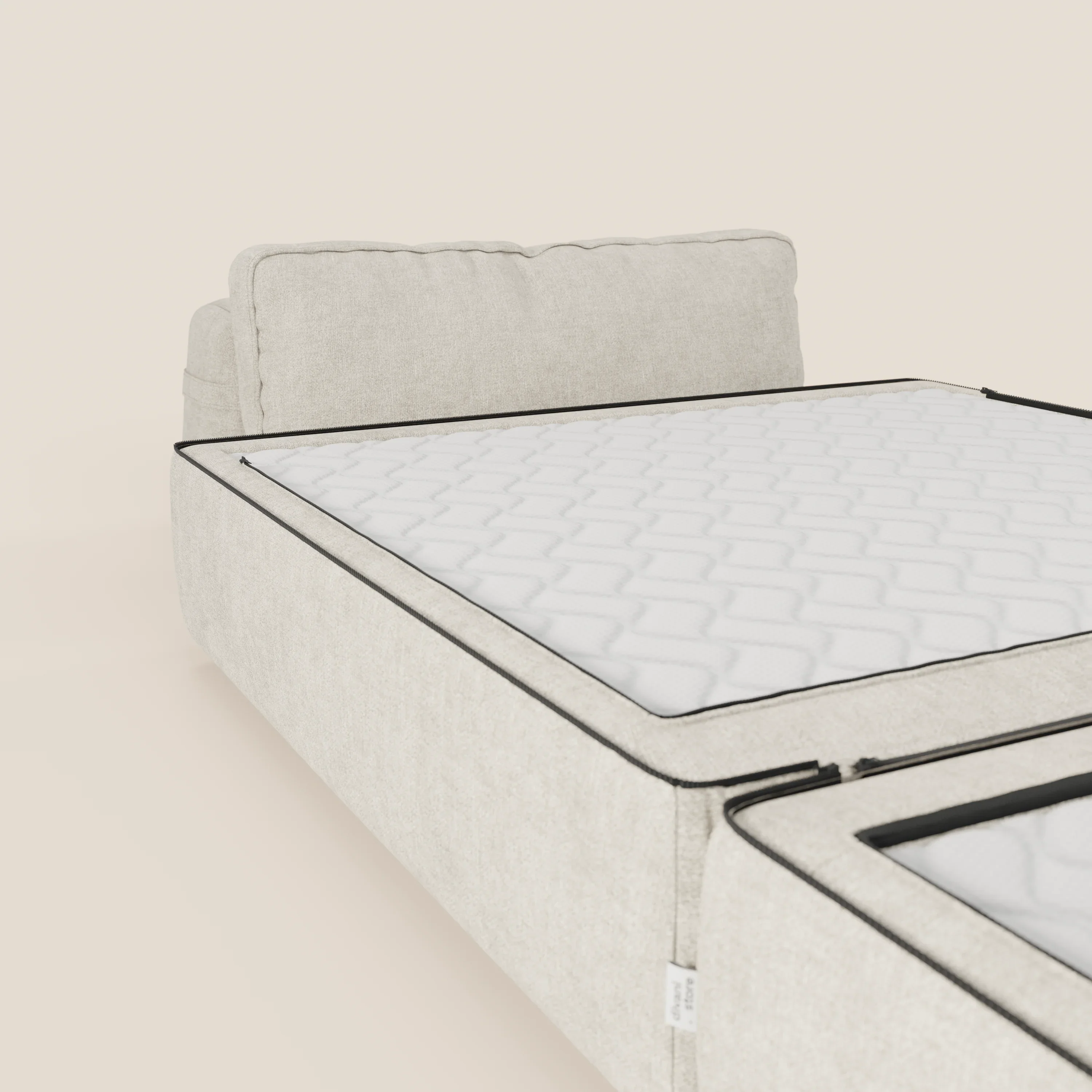 Rift fauteuil-lit Édition STRANGER THINGS avec matelas de 22 cm d'épaisseur et mousse à mémoire de forme - tissu détachable Rouge - Image 45