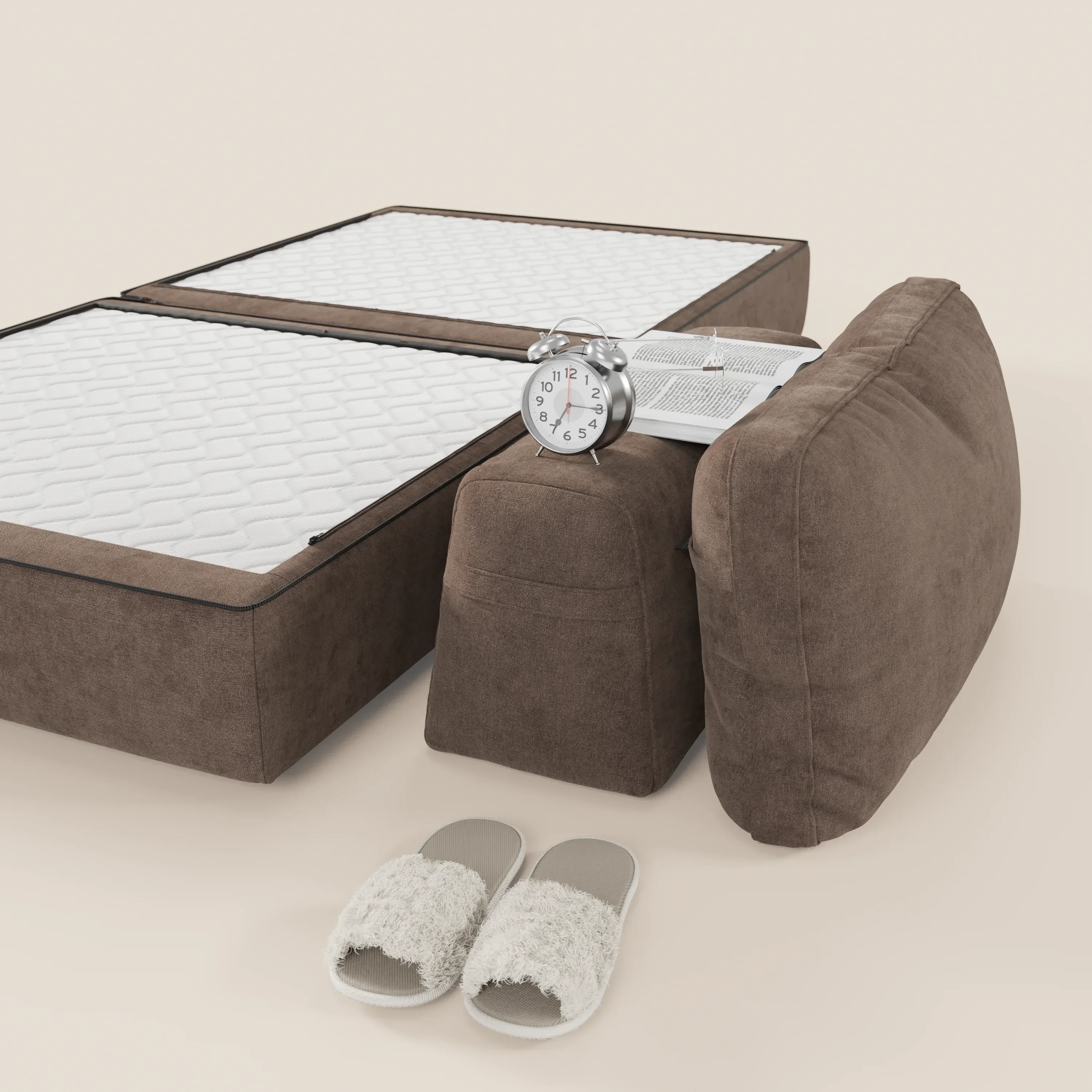 Rift fauteuil-lit Édition STRANGER THINGS avec matelas de 22 cm d'épaisseur et mousse à mémoire de forme - tissu détachable Rouge - Image 96